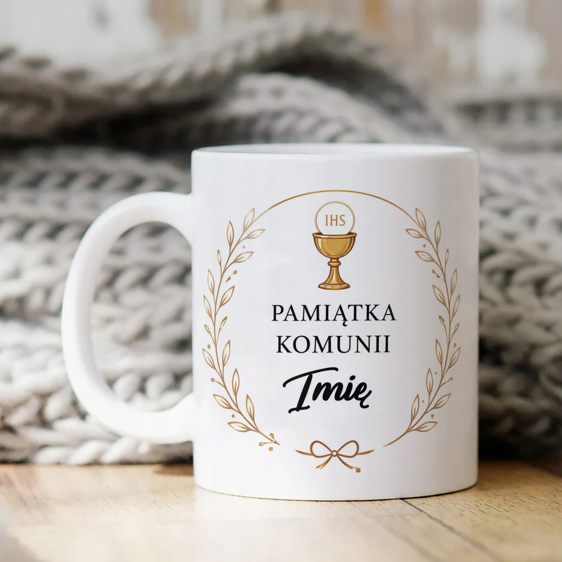Kubek z personalizacją Pierwsza Komunia Święta pamiątka dla gości