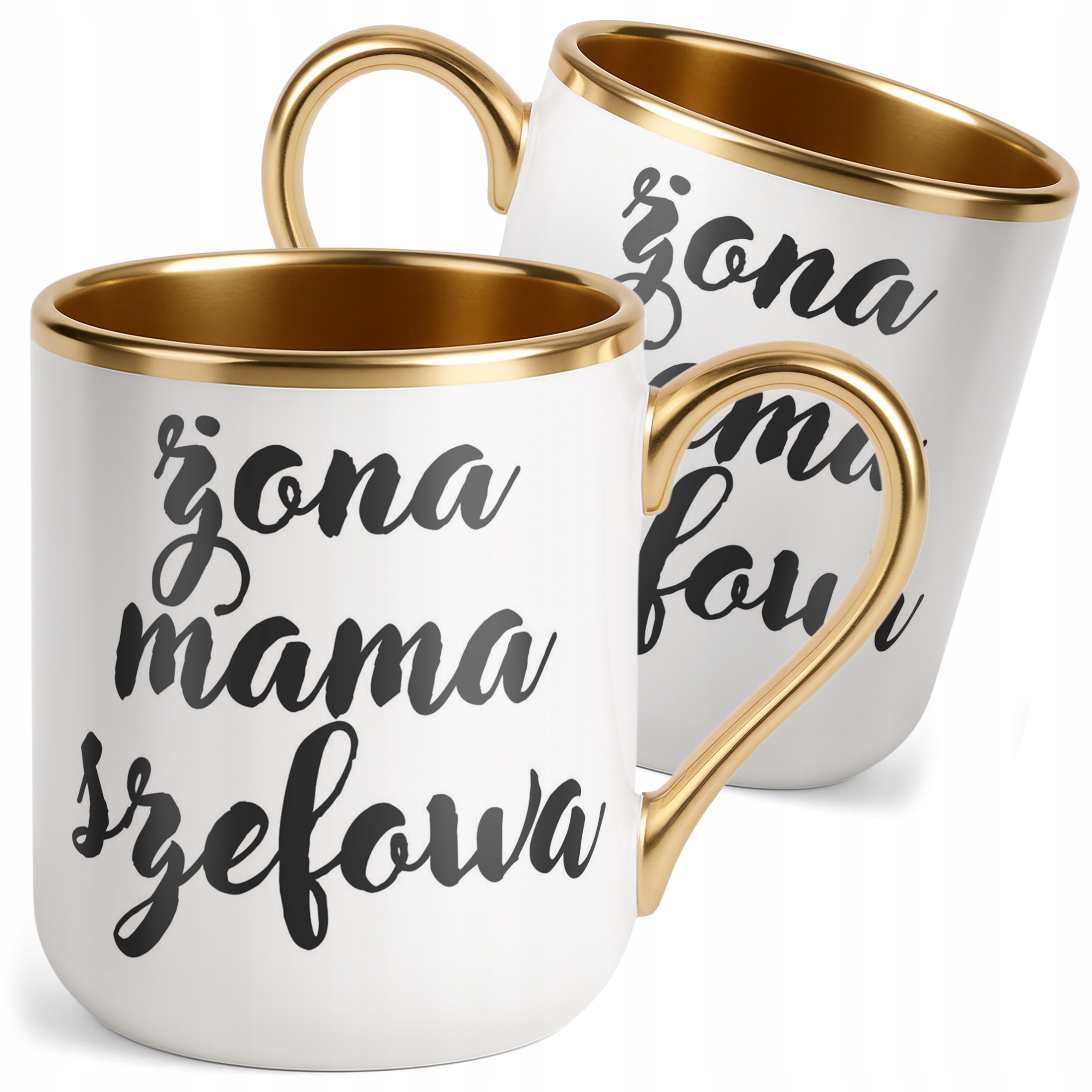 Kubek Premium Złoty Żona Mama Szefowa Dla Kobiety Prezent Upominek