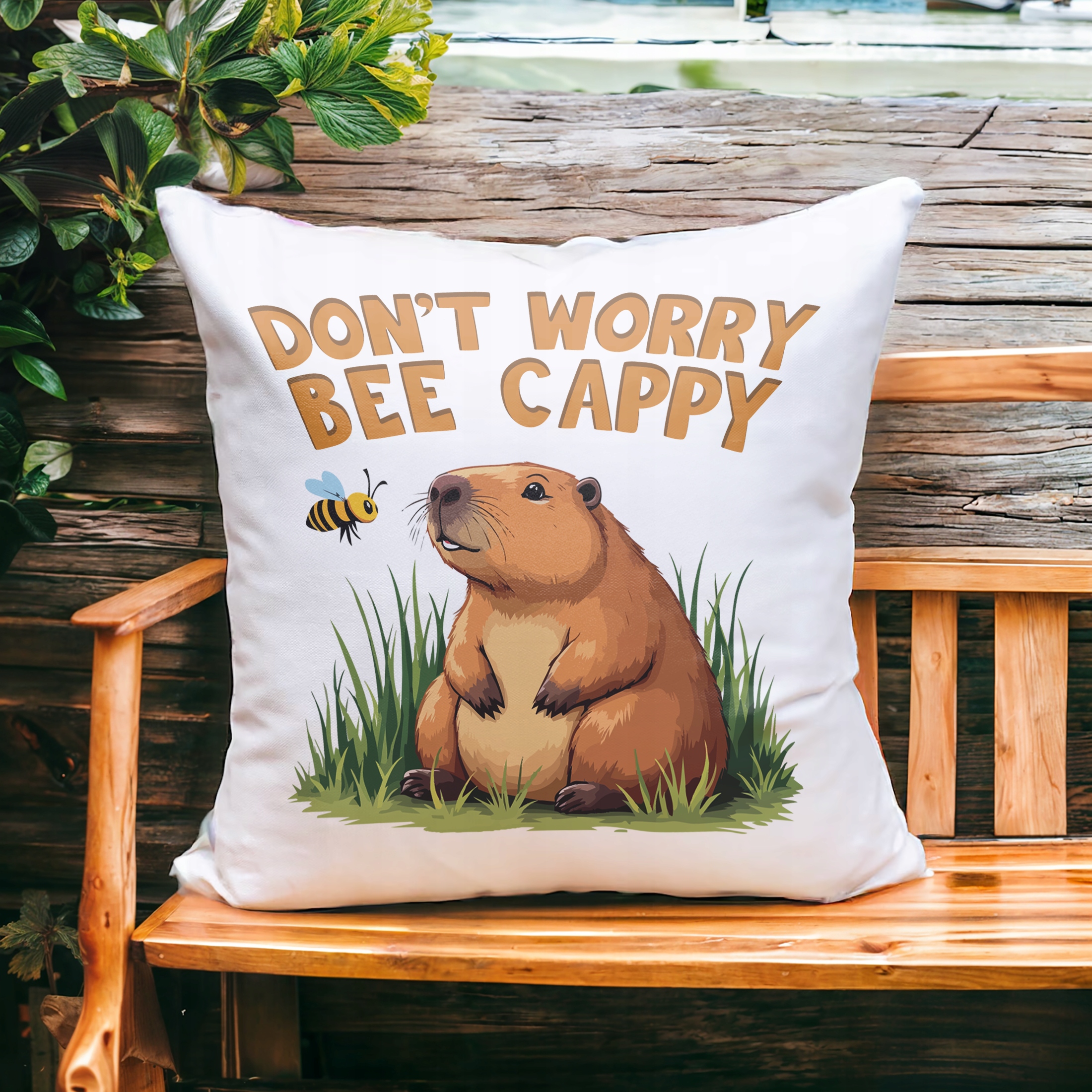 Poduszka 38x38cm Kapibara Capybara Zwierzak Dla Dzieci Prezent