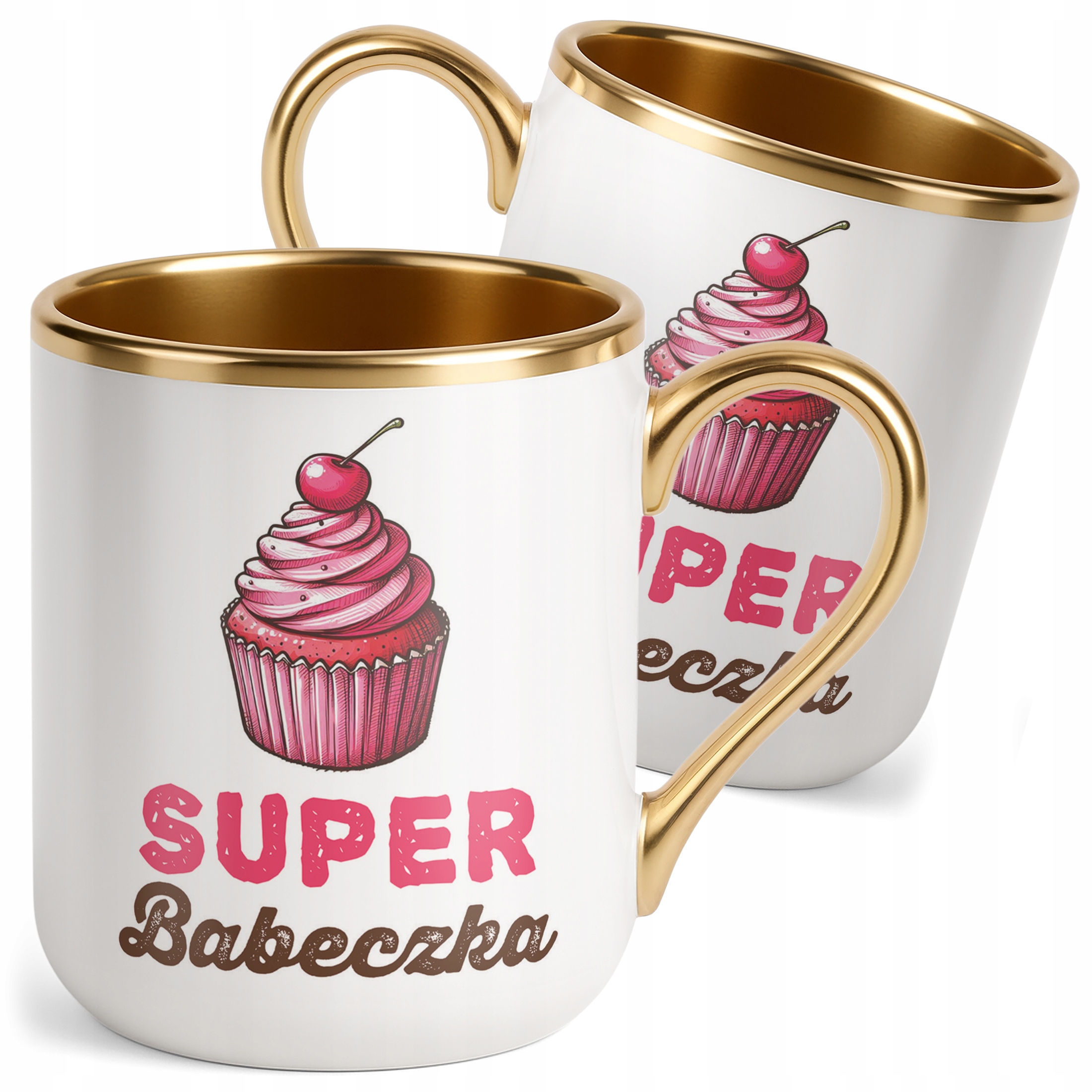 Kubek Premium Złoty Super Babeczka Z okazji Dnia Kobiet Prezent
