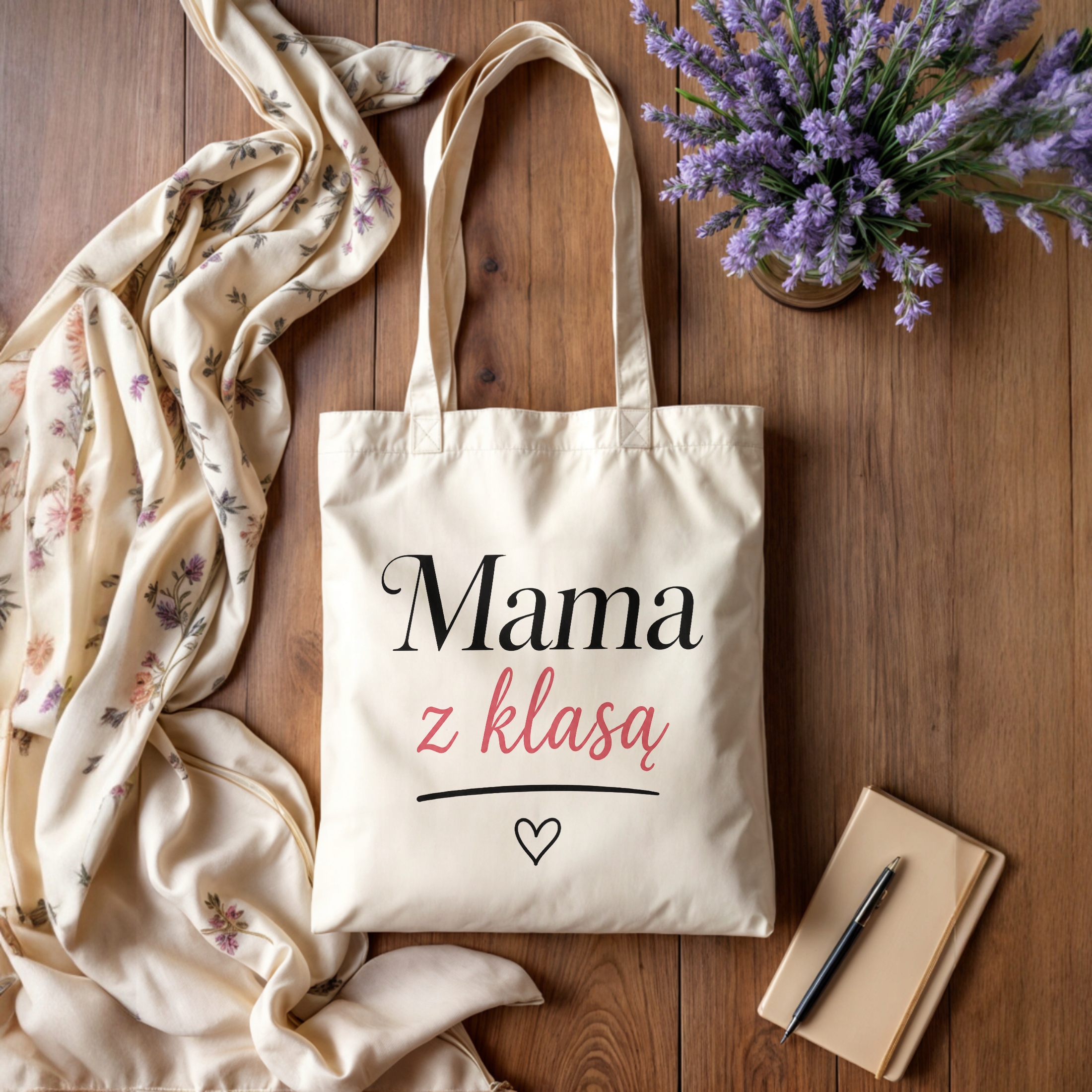 Dzień Matki prezent dla mamy torba bawełniana naturalna torba na zakupy