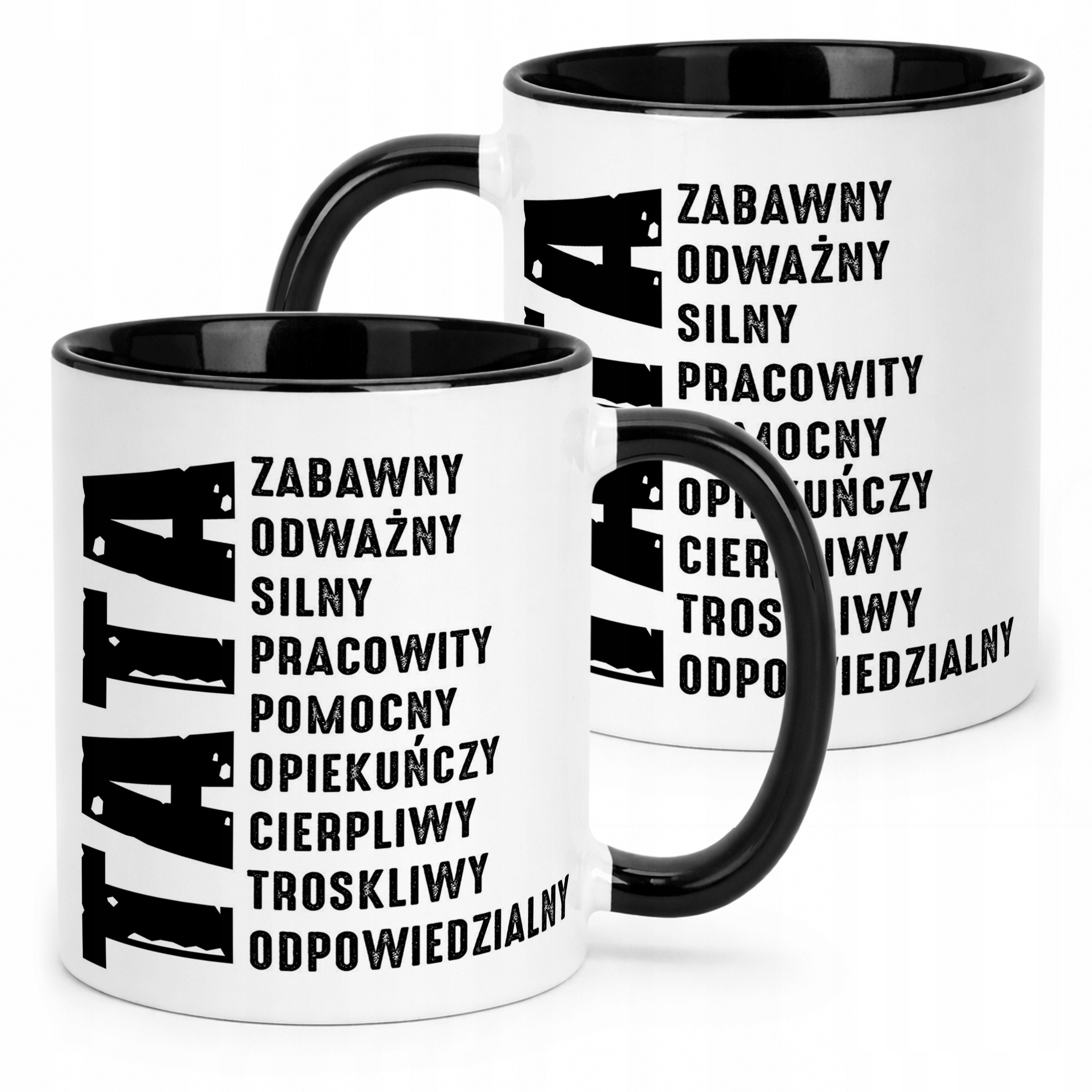 Kubek Czarny Dzień Ojca Dla Taty TATA Prezent Upominek