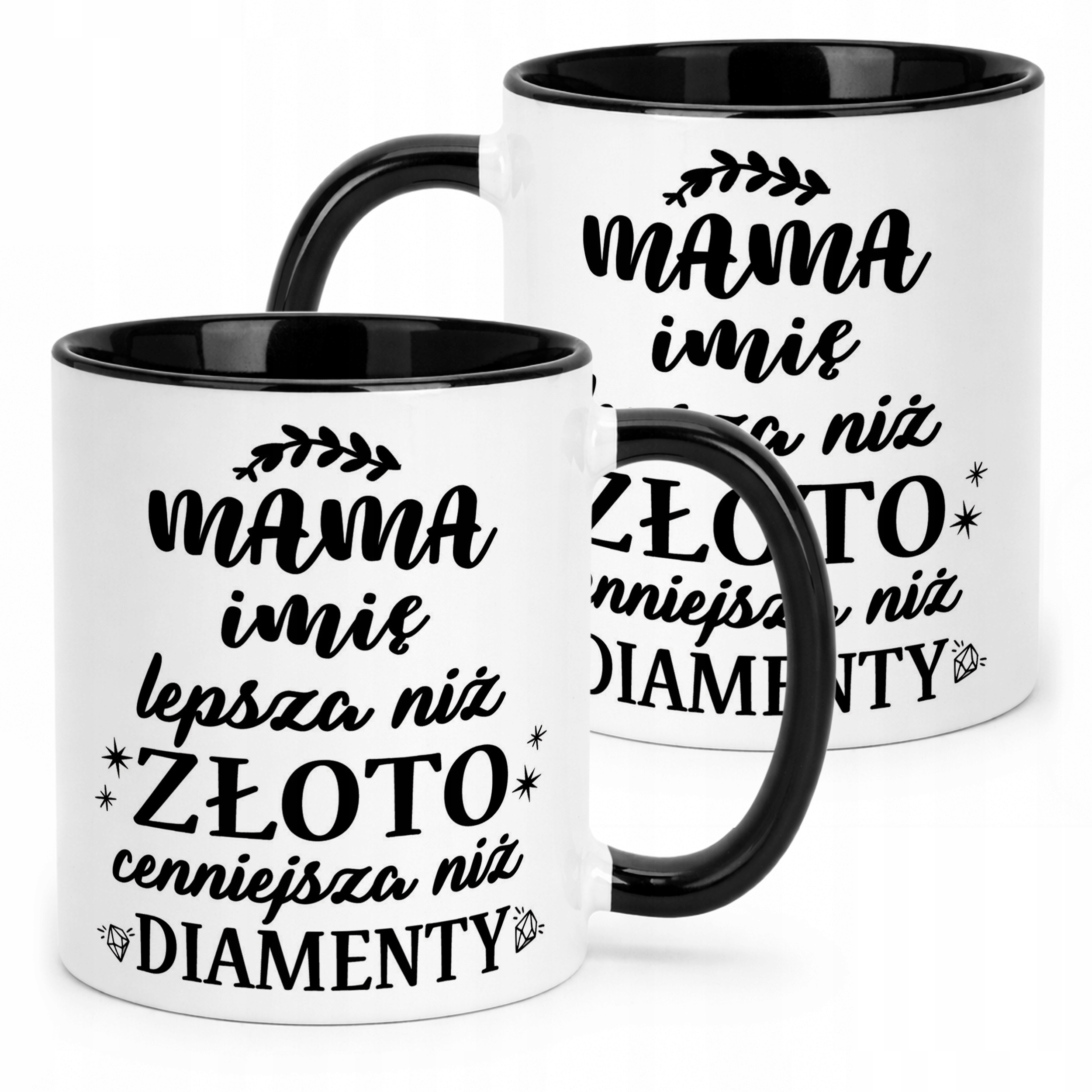 Kubek Czarny Personalizowany Dzień Matki Dla Mamy Prezent Upominek