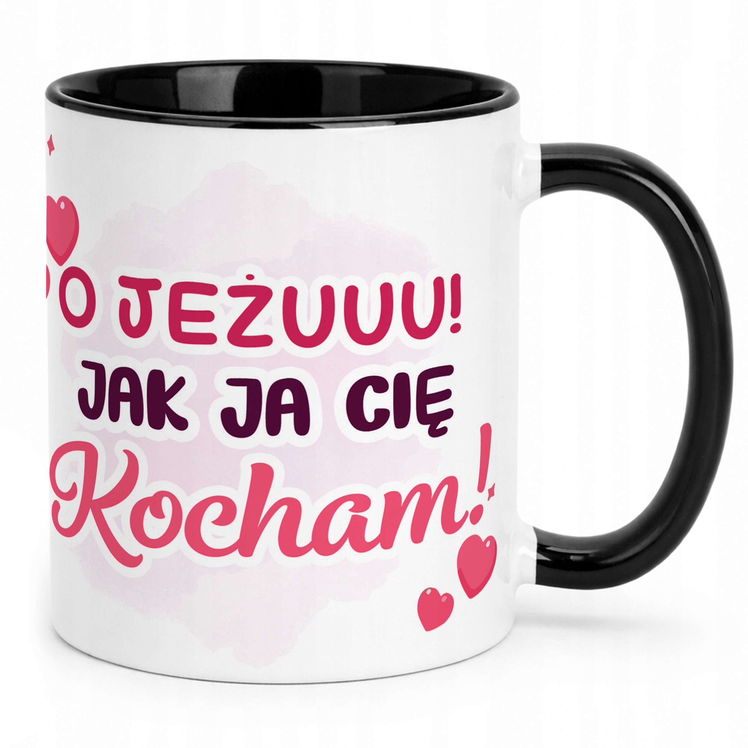 Kubek Czarny Walentynki Miłość Prezent Upominek Dla Drugiej Połowy