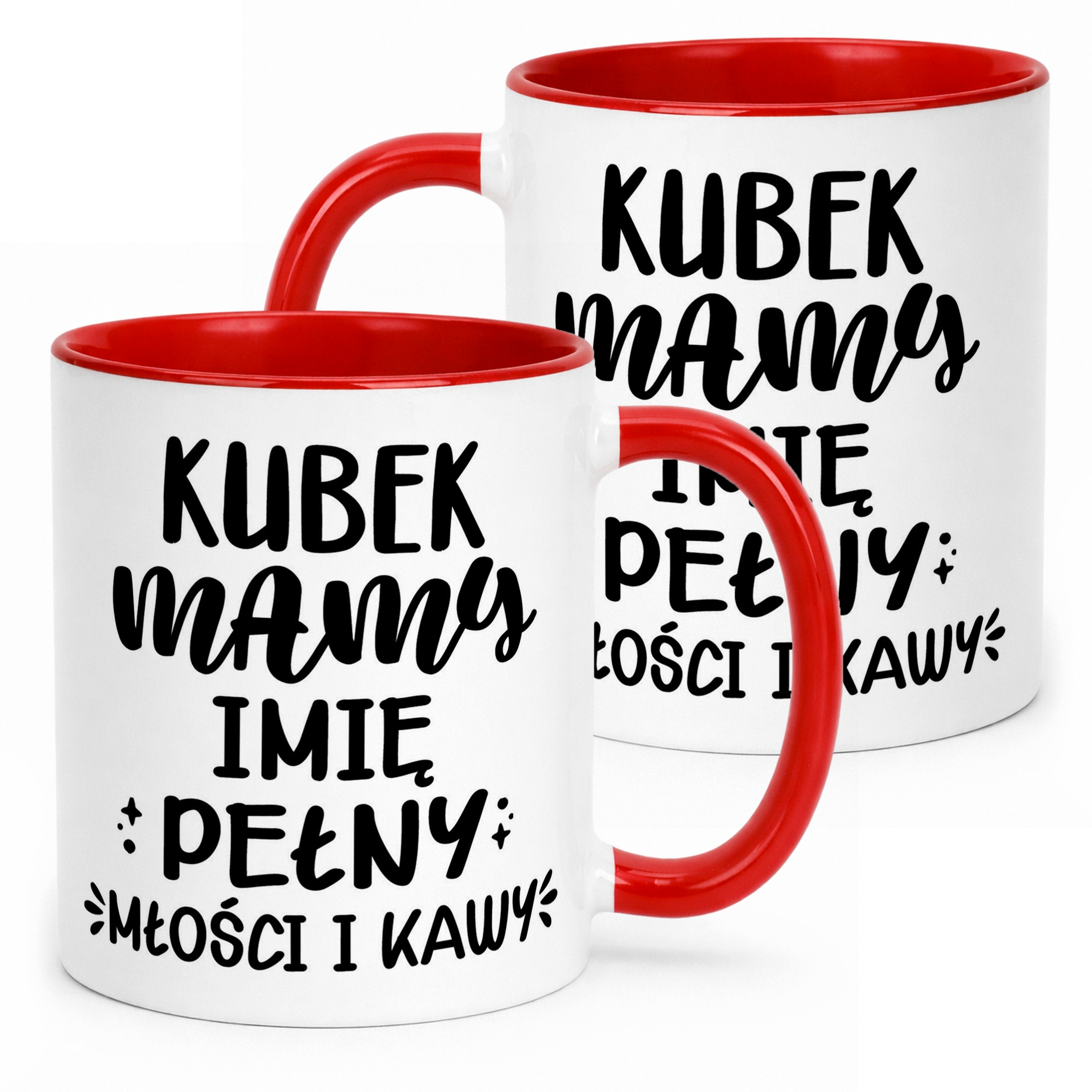 Kubek Czerwony Personalizowany Dzień Matki Dla Mamy Prezent Upominek