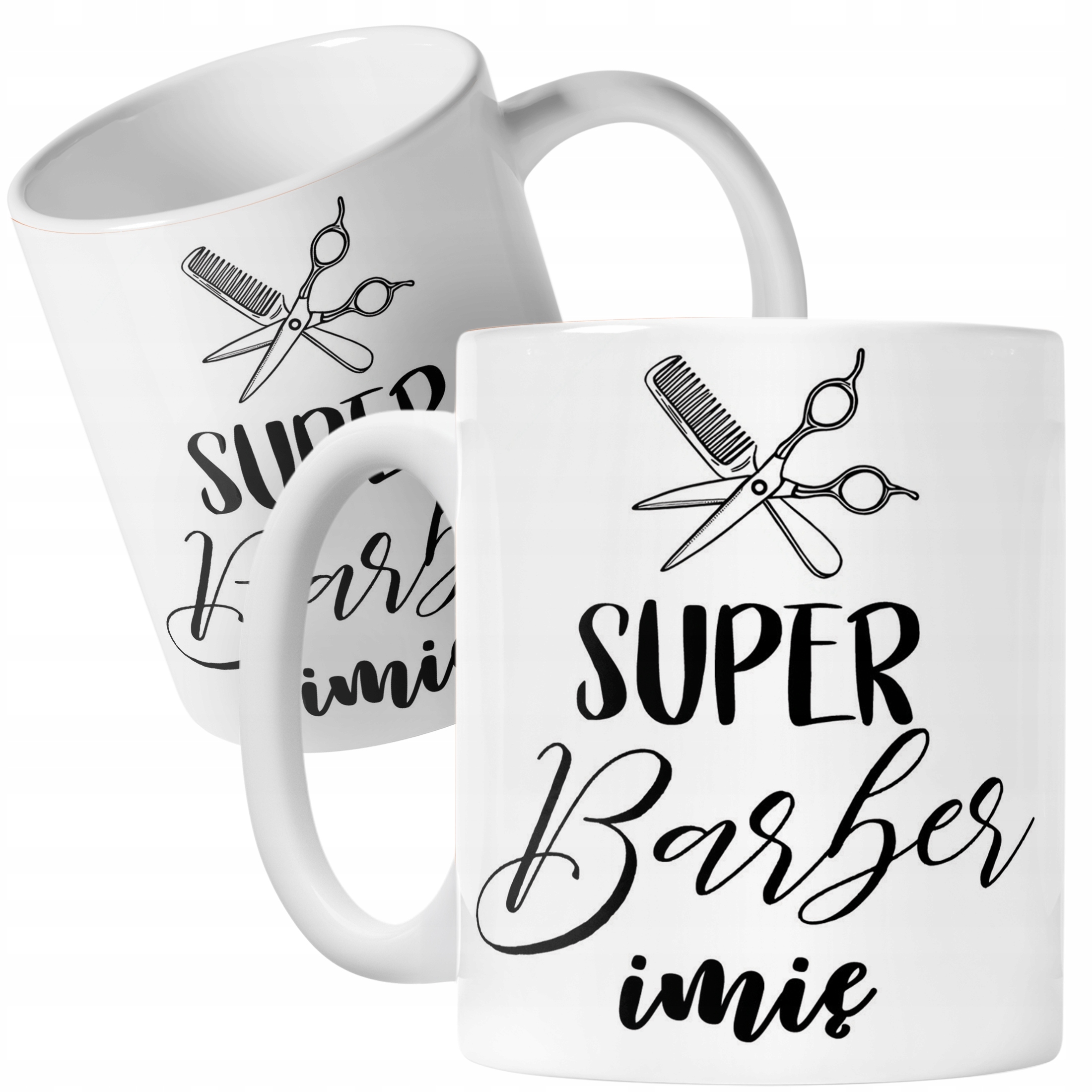 Kubek Ceramiczny Personalizowany Super Barber Dla Barbera Prezent