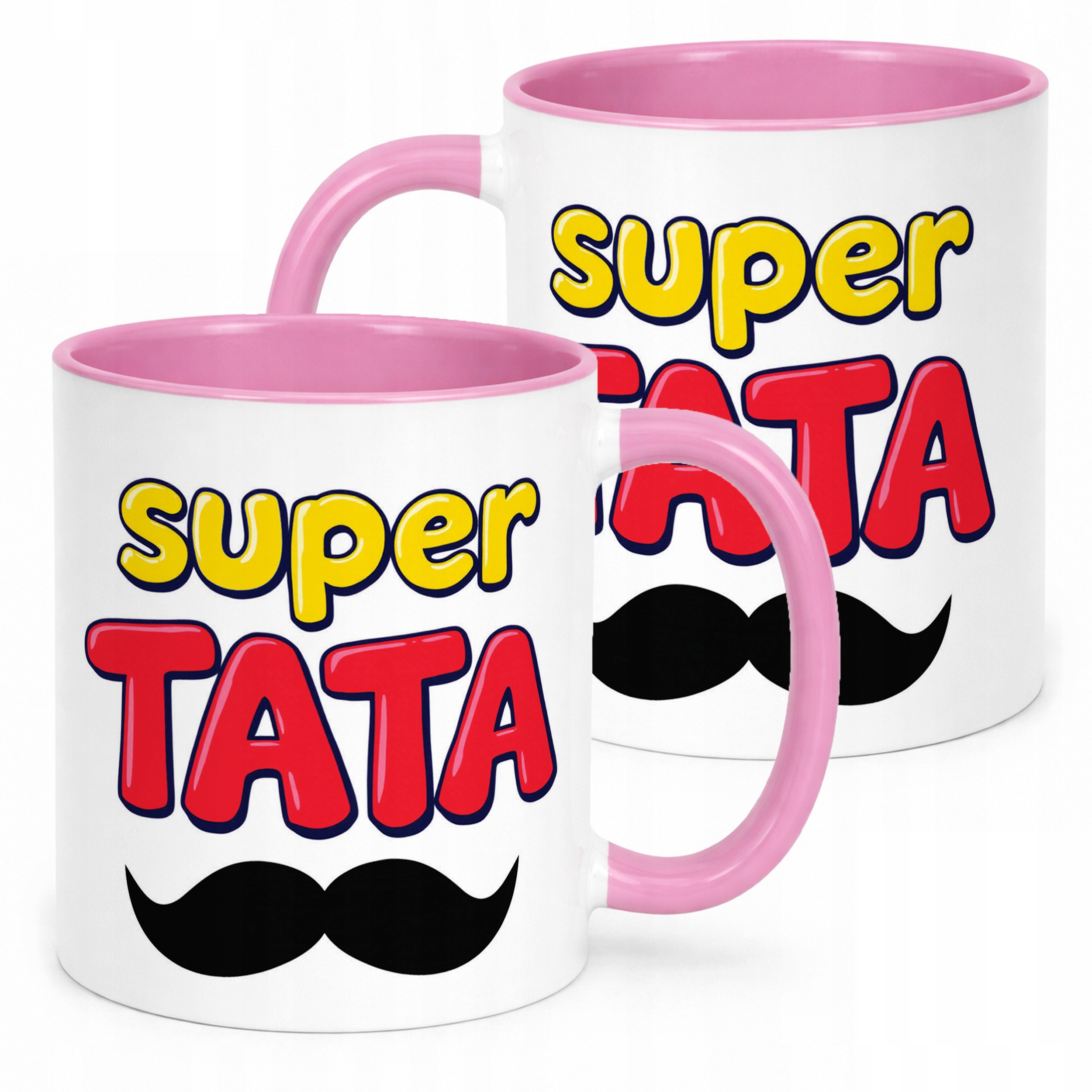 Kubek Różowy Dzień Ojca Dla Taty Super Tata Prezent