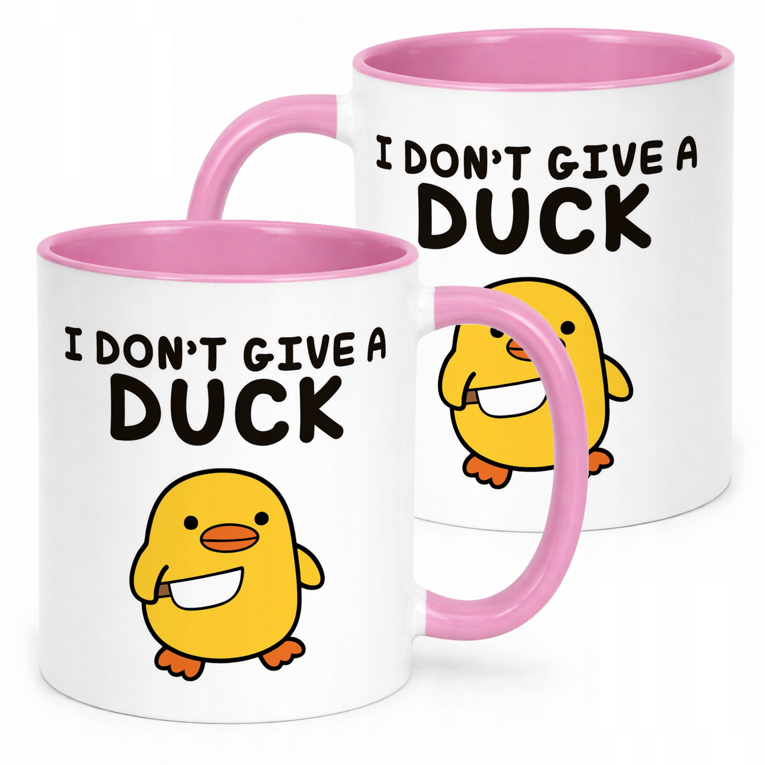 Kubek Różowy I Don’t Give A Duck Śmieszny Zabawny Prezent