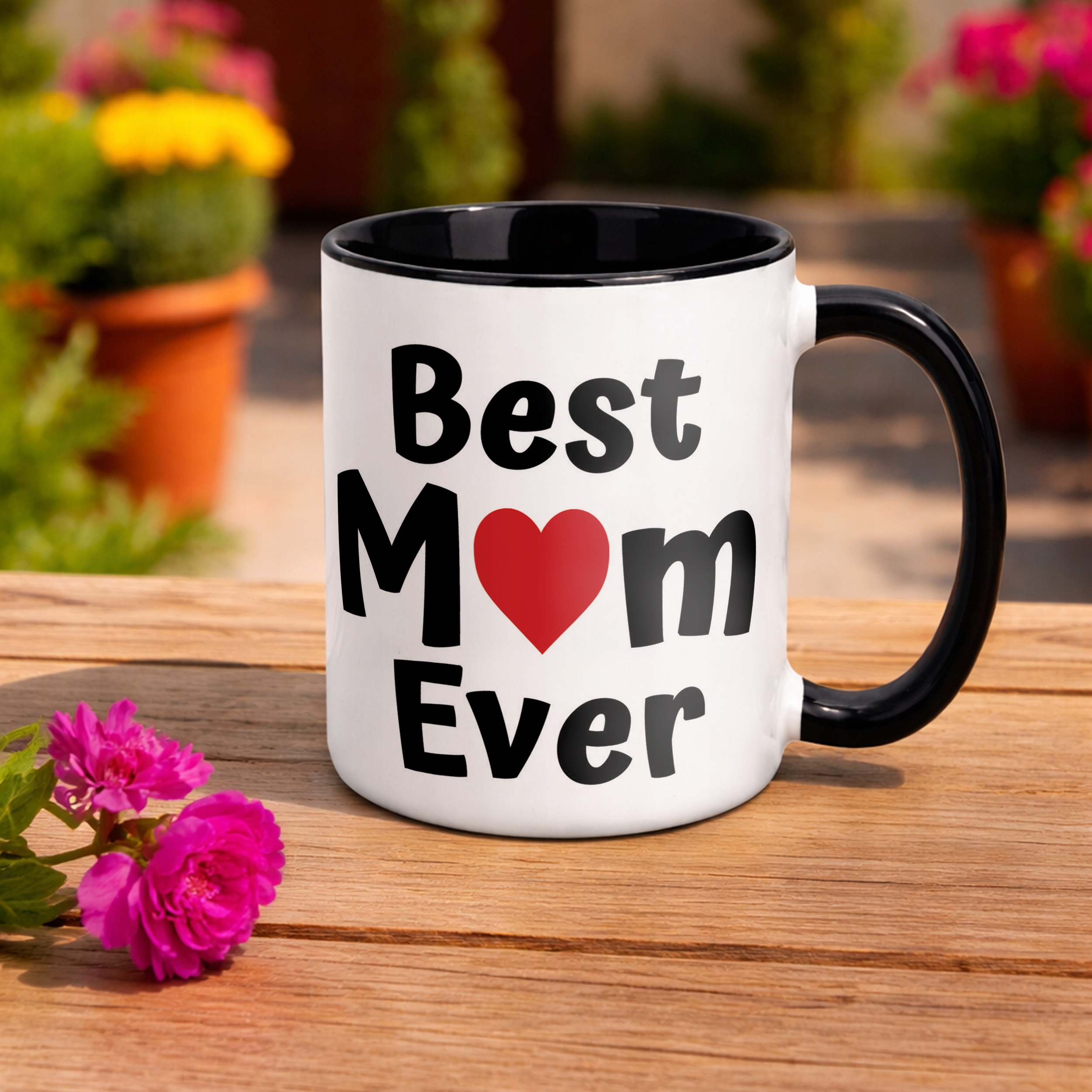 Kubek Czarny Dzień Matki Best Mom Ever Prezent Dla Mamy