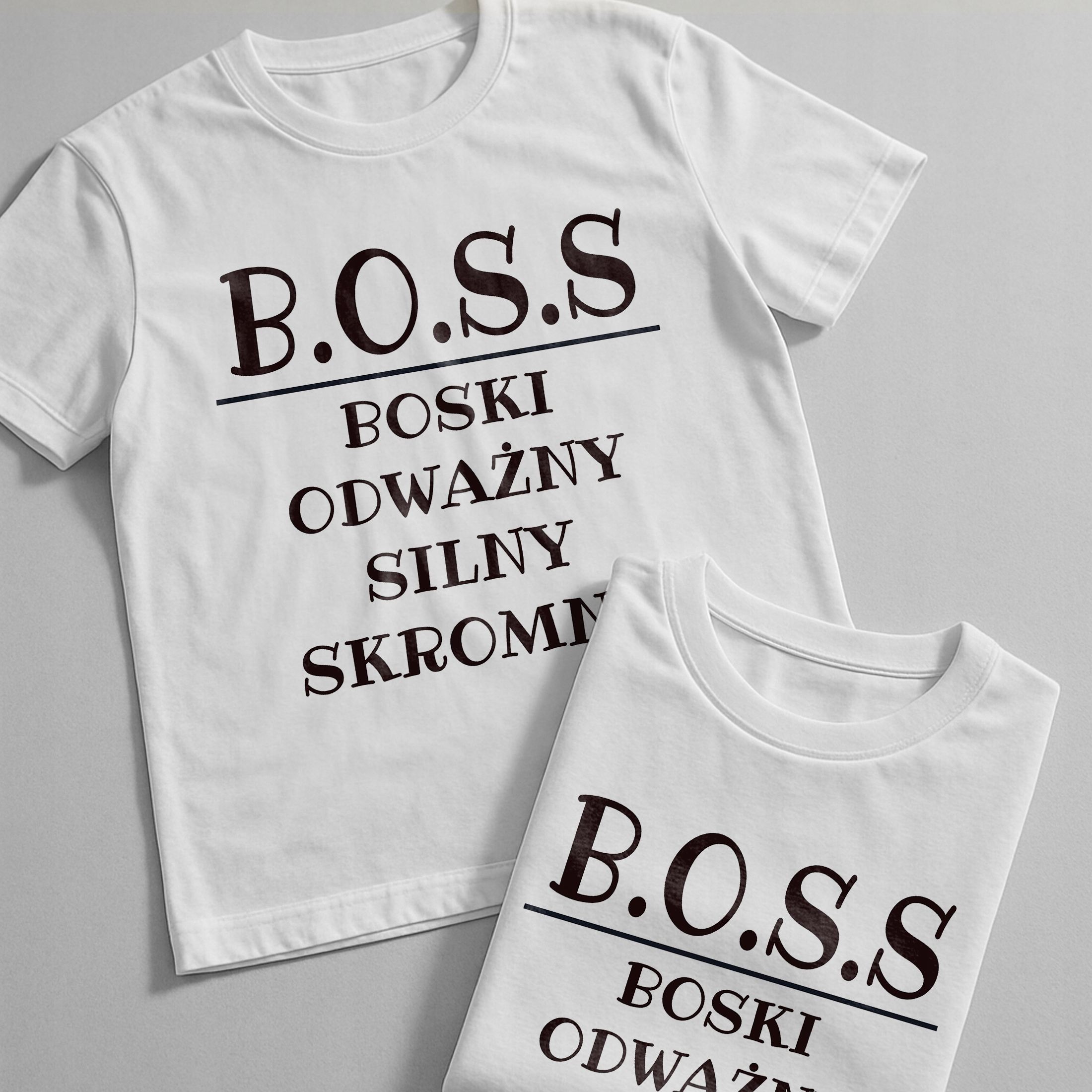 Koszulka biała męska B.O.S.S Dla Szefa Prezent Zabawny Prezent r. S