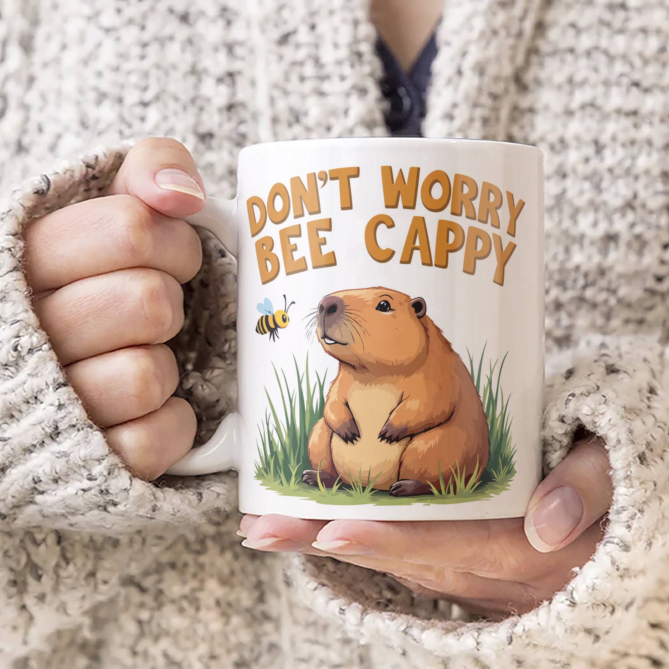 Kubek ceramiczny Kapibara Capybara Zwierzak Słodki Dla Dzieci Prezent