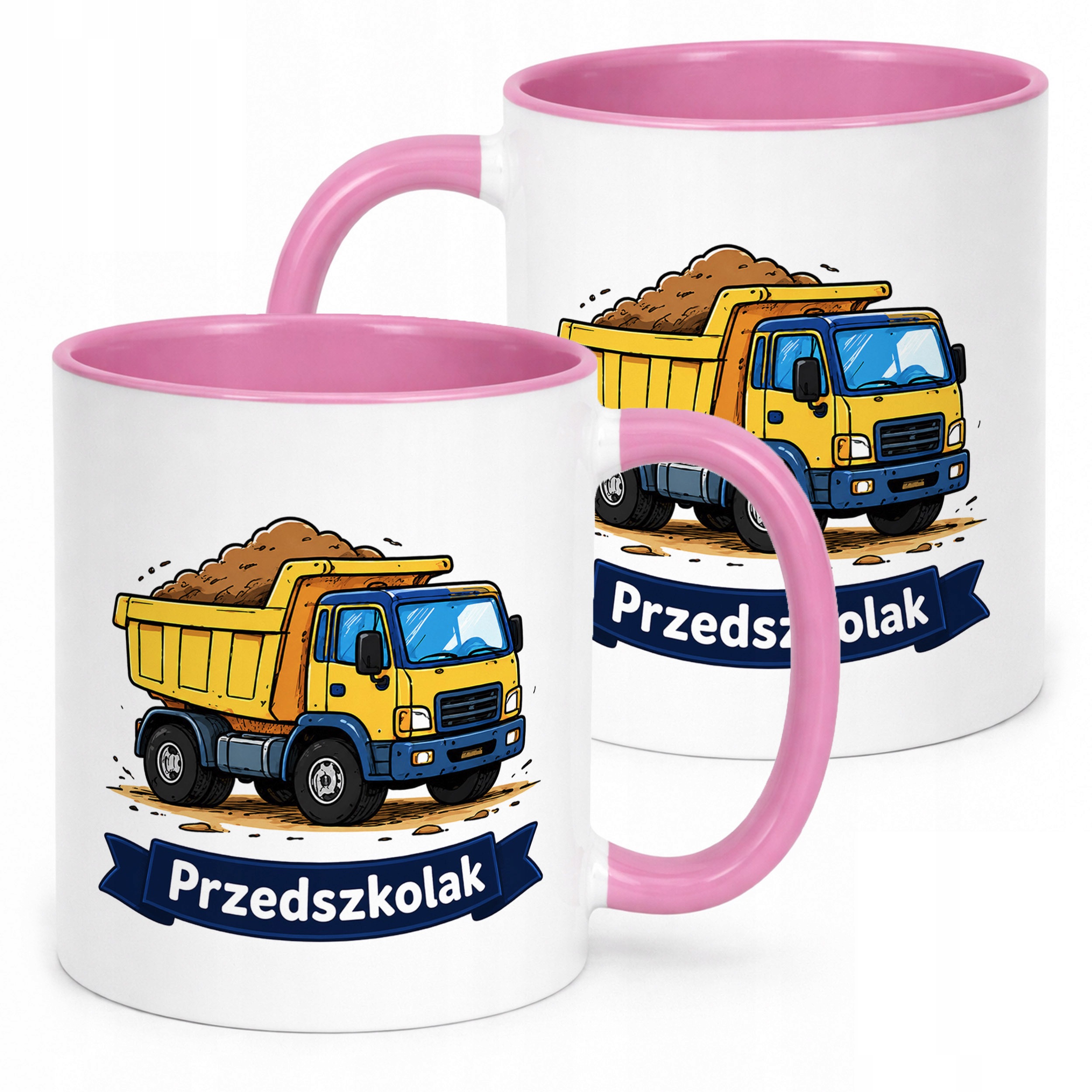 Kubek Różowy z nadrukiem Przedszkolak Szkoła Dla Dzieci Prezent