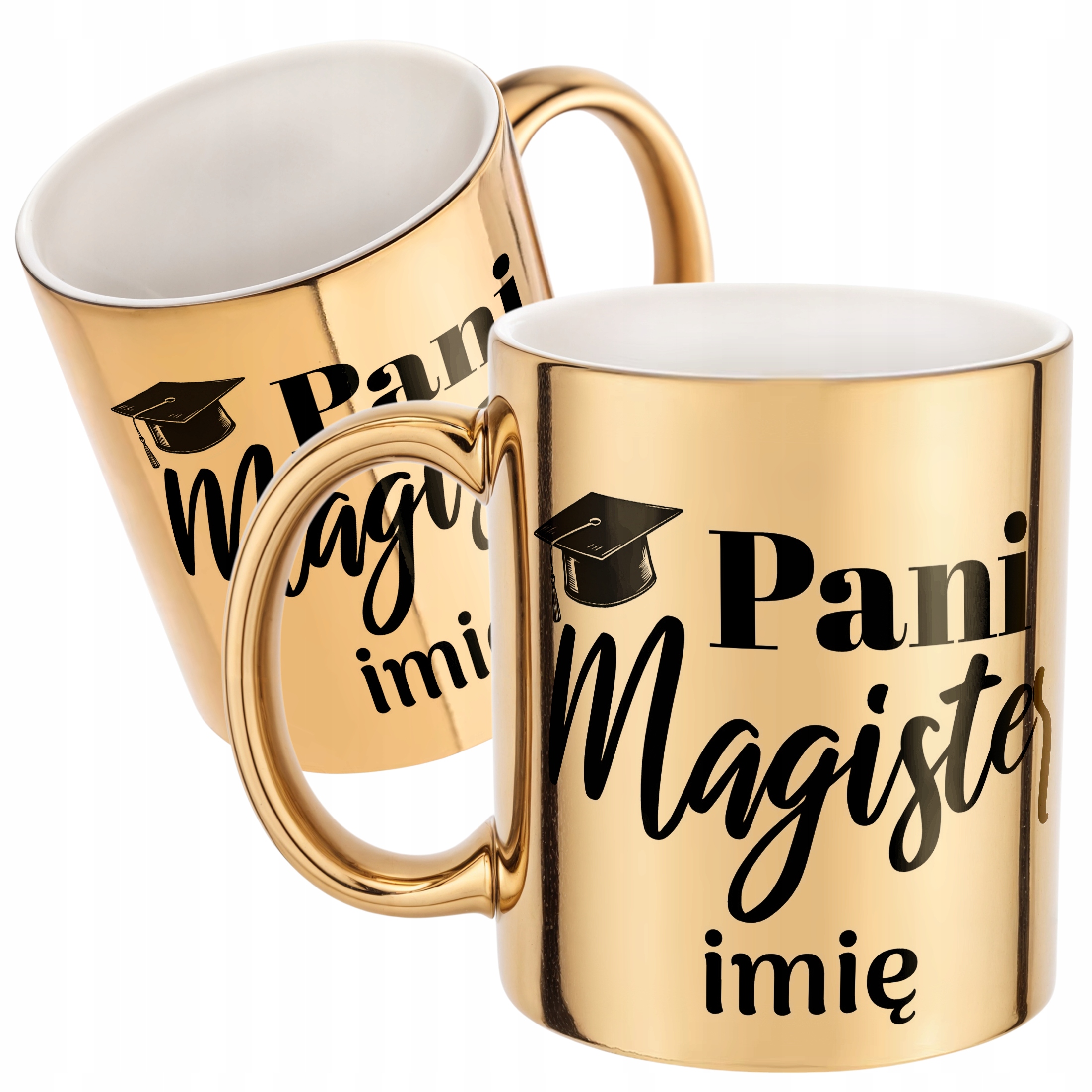 Złoty Kubek Personalizowany Pani Magister Prezent Upominek