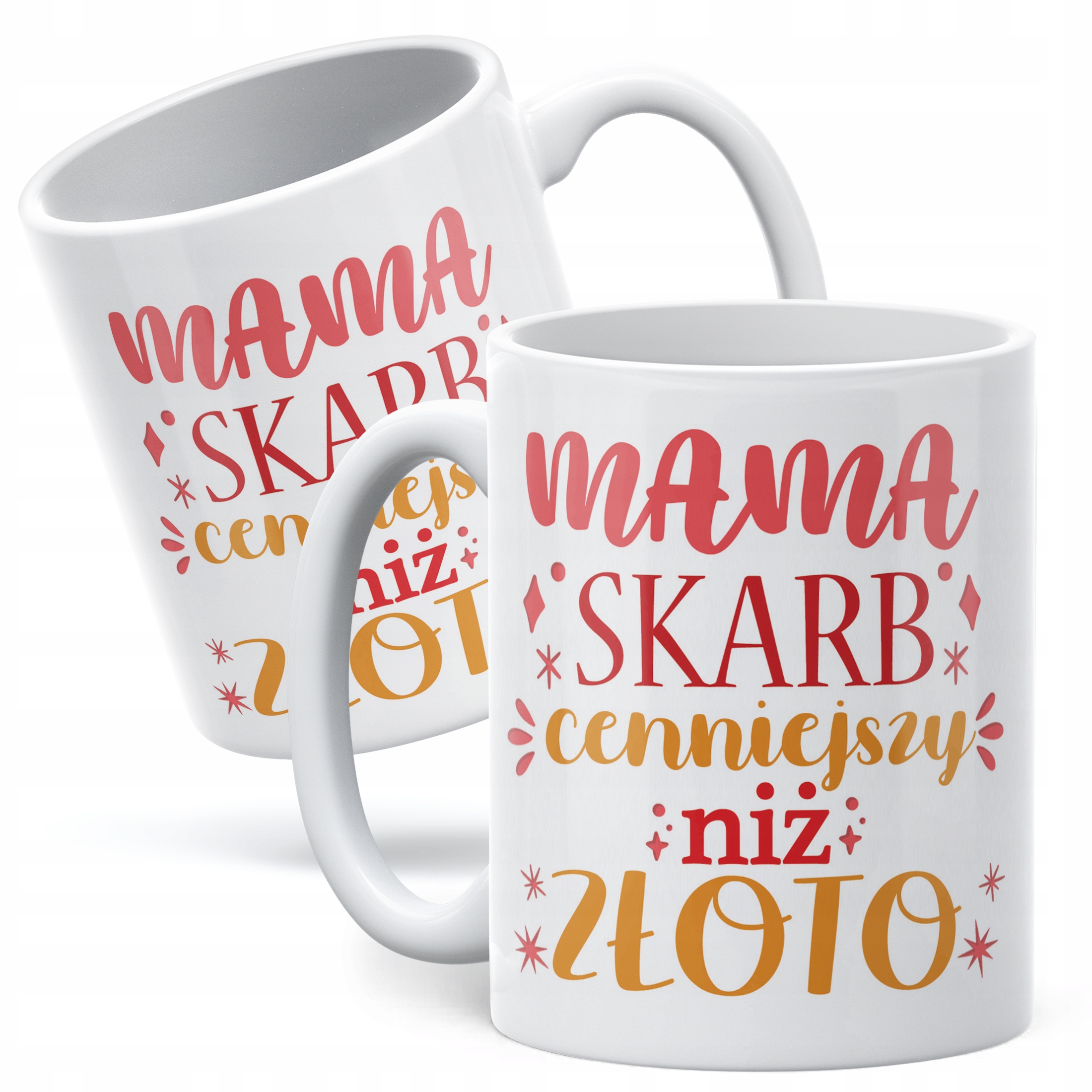 Kubek ceramiczny Dzień Matki Dla Mamy Prezent Skarb Cenniejszy Niż Złoto