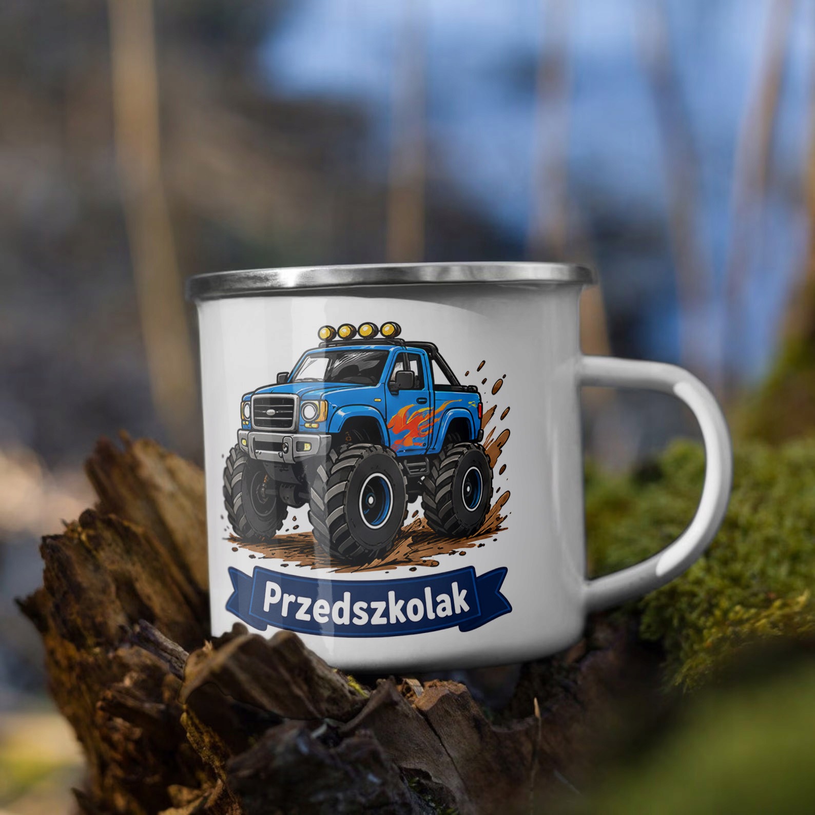 Zestaw Plecak Worek Kubek Emaliowany Z Nadrukiem Przedszkolak Szkoła