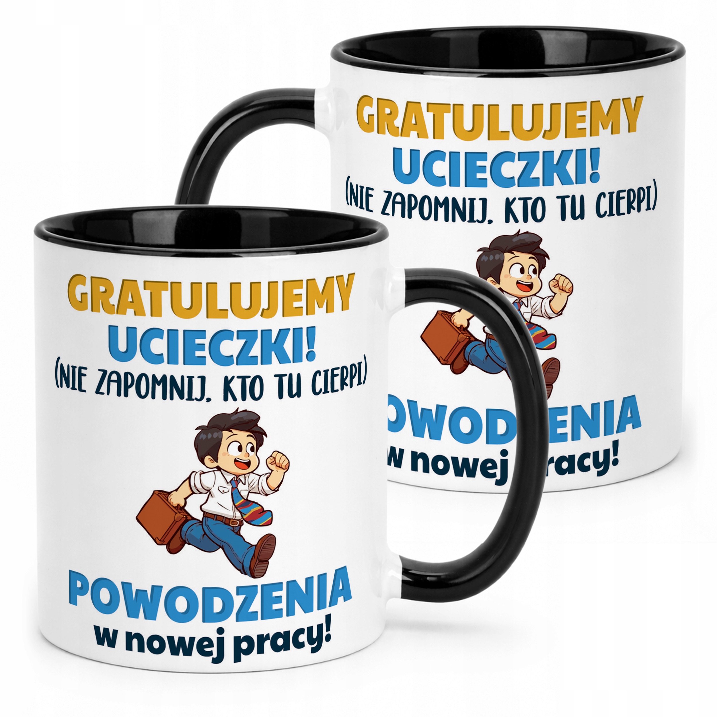 Kubek Czarny Pożeganie Odejście z Pracy Dla Kolegi Prezent