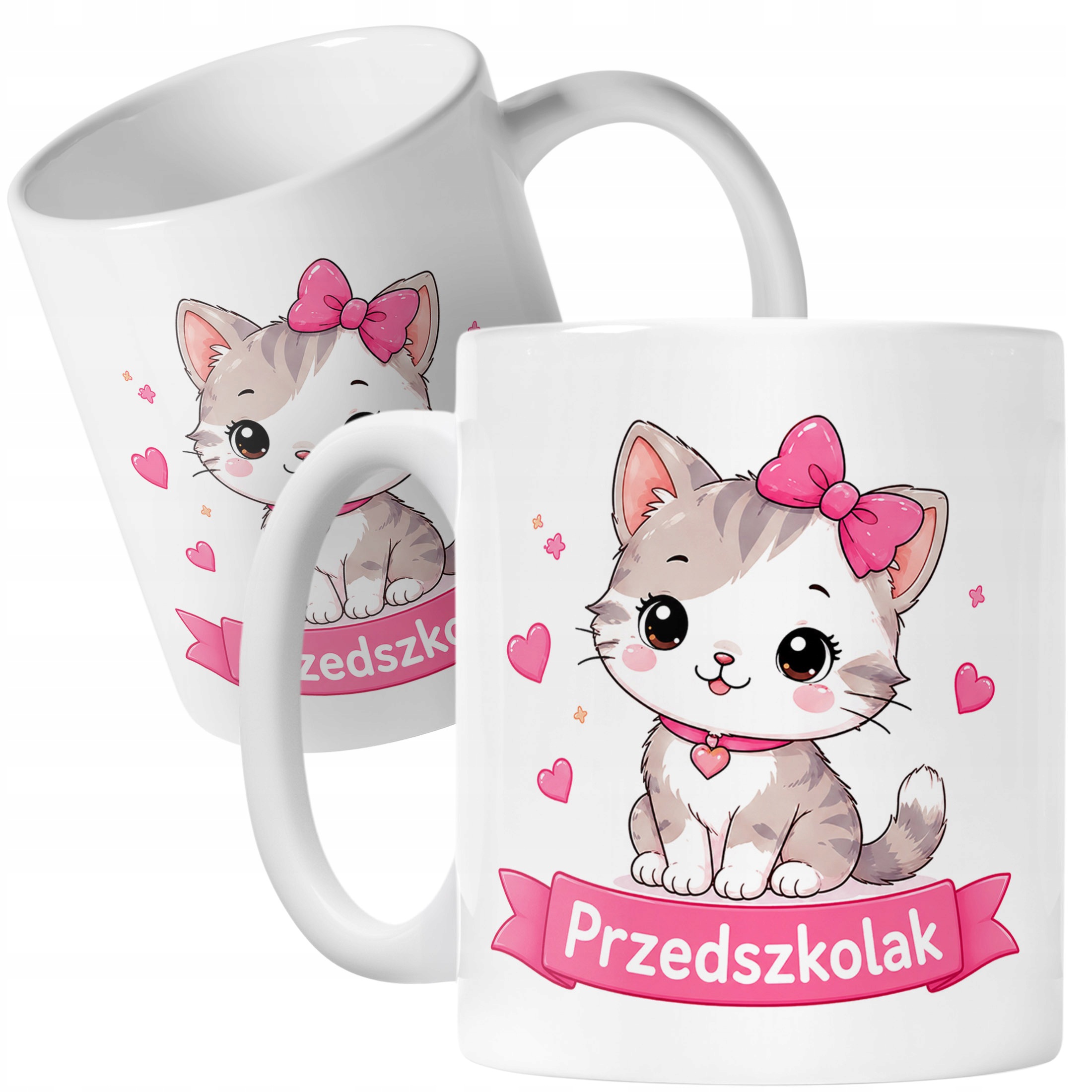 Biały Kubek z nadrukiem Przedszkolak Szkoła Dla Dzieci Prezent
