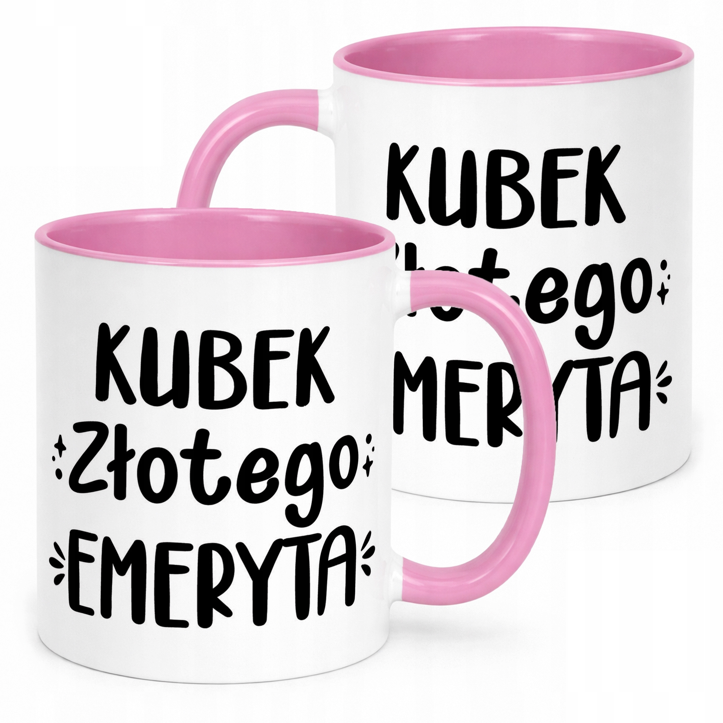 Kubek Różowy z okazji Emerytury Dla Emeryta Prezent Upominek