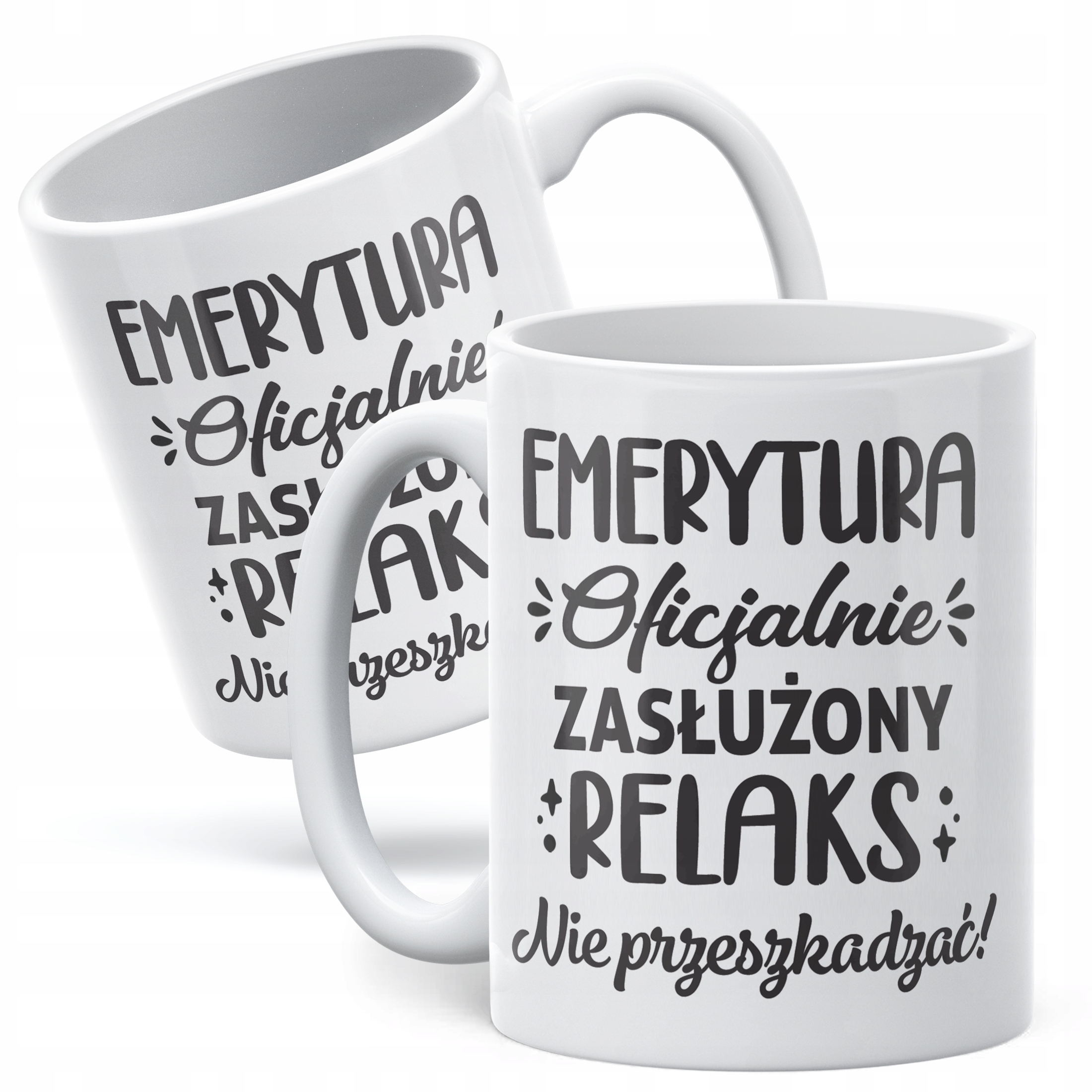 Kubek ceramiczny z okazji Emerytury Dla Emeryta Emerytki Prezent Upominek