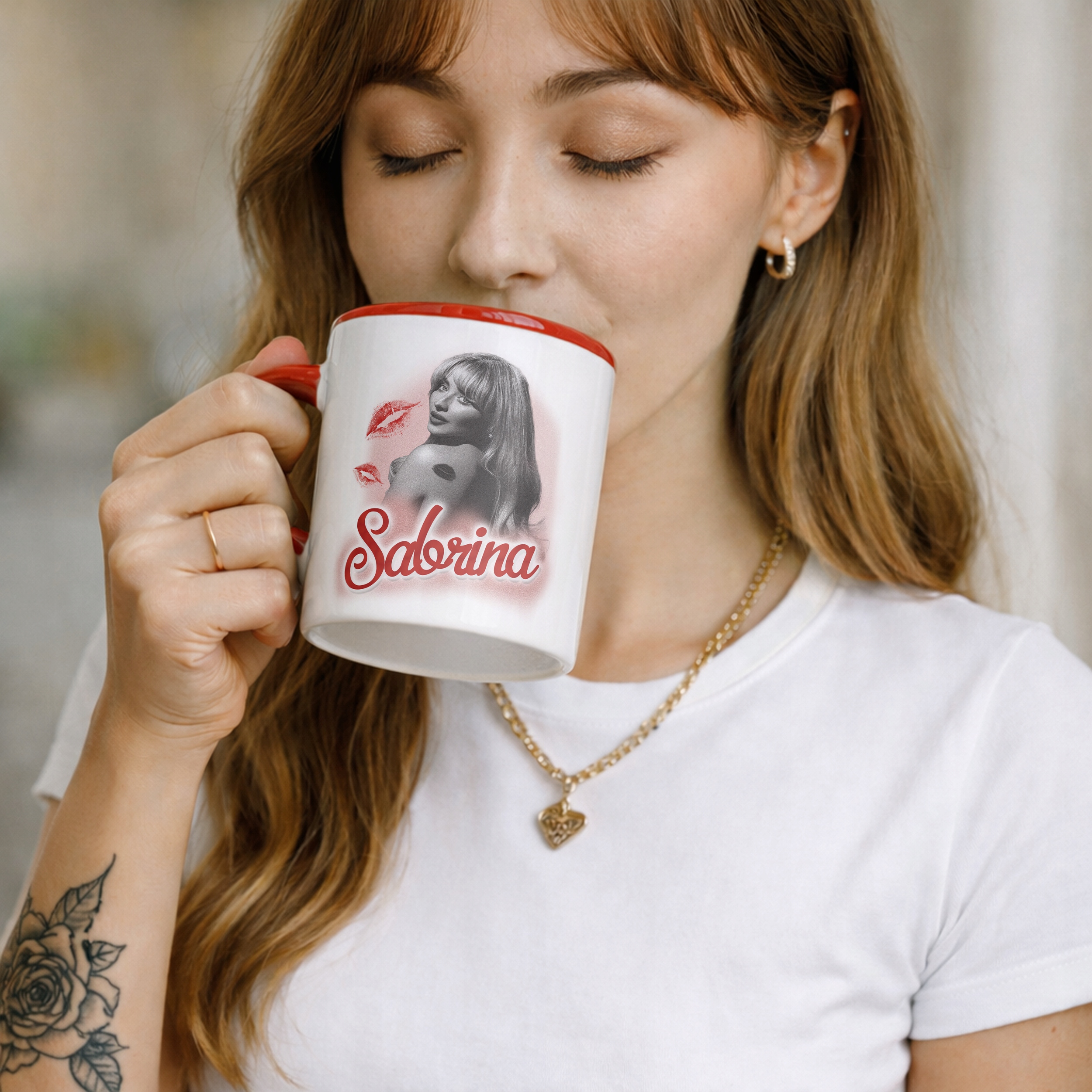 Kubek Czerwony Sabrina Carpenter Dla Fanów Prezent Upominek