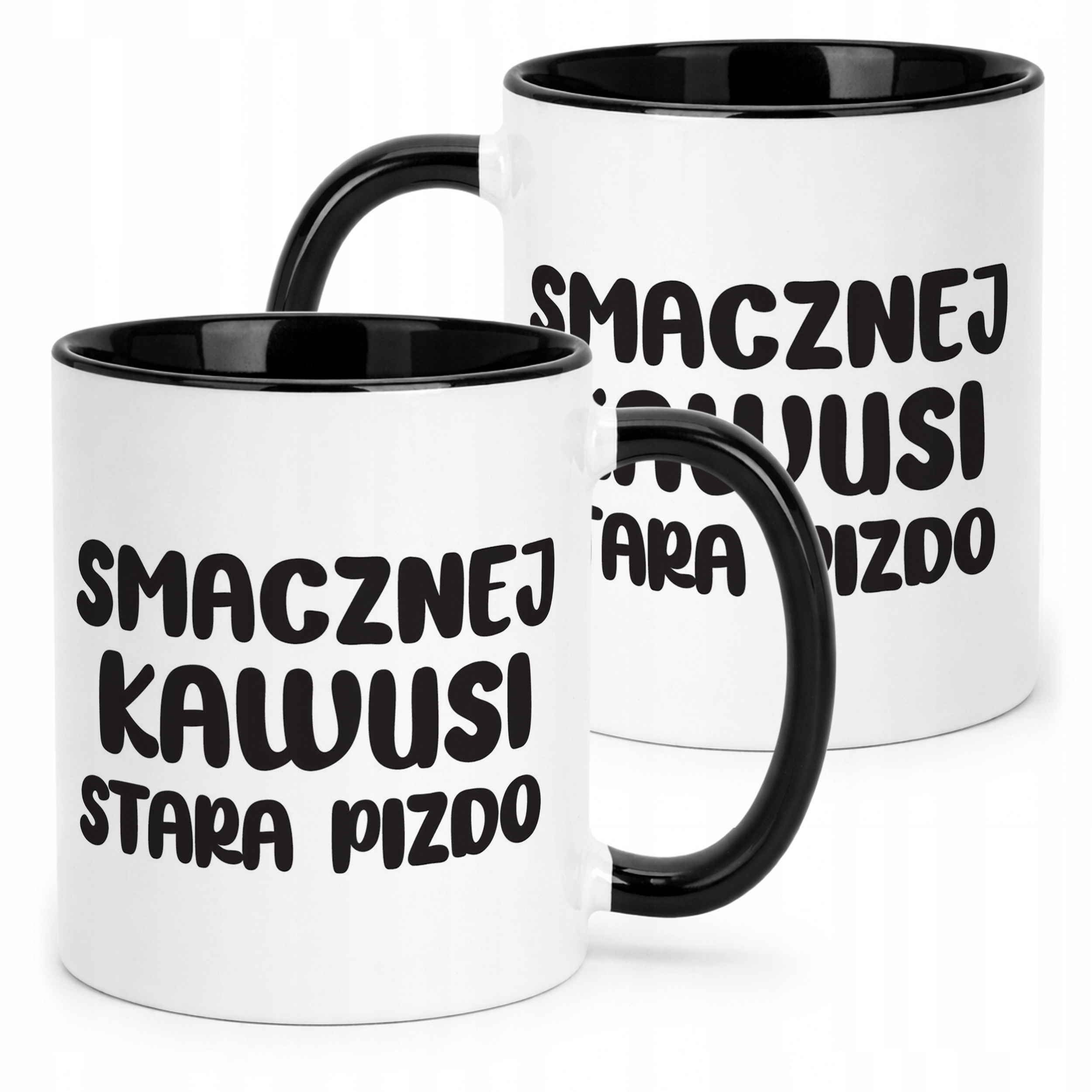 Kubek Czarny Smacznej Kawus Stara Piz*o Śmieszny Zabawny Prezent