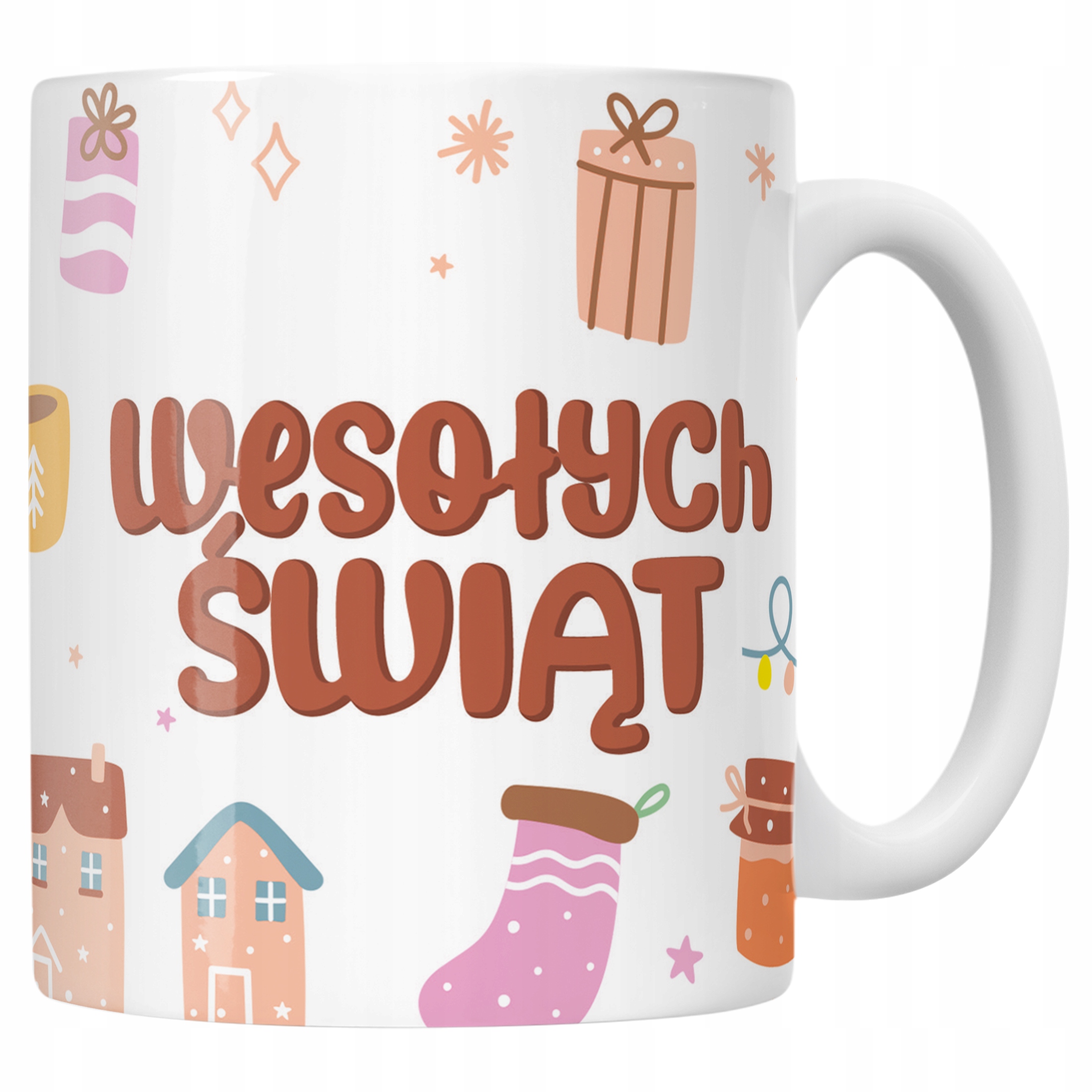 Kubek Ceramiczny Świąteczny Wesołych Świąt Boże Narodzenie Prezent