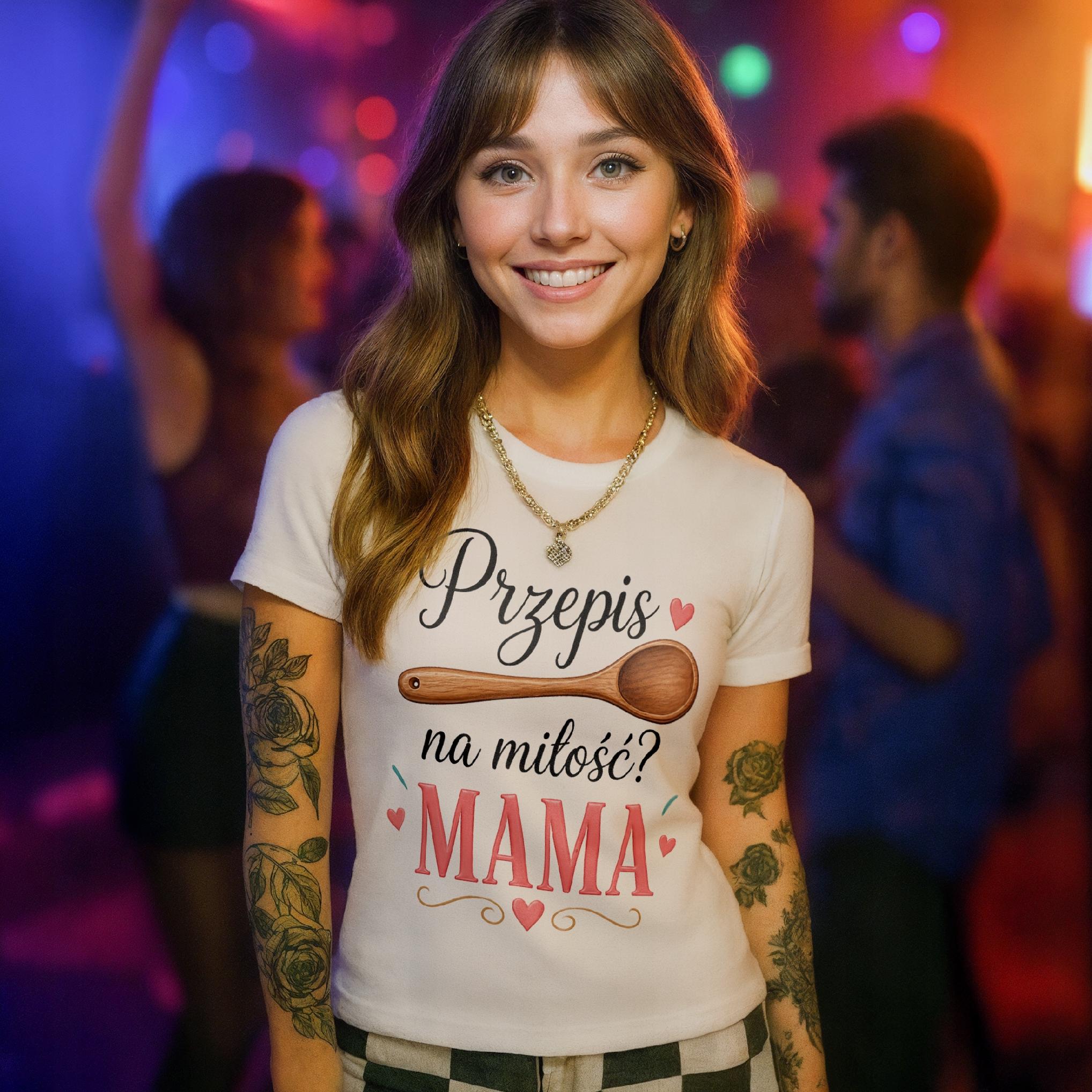 Koszulka biała damska Dzień Matki Dla Mamy Prezent Upominek r. S