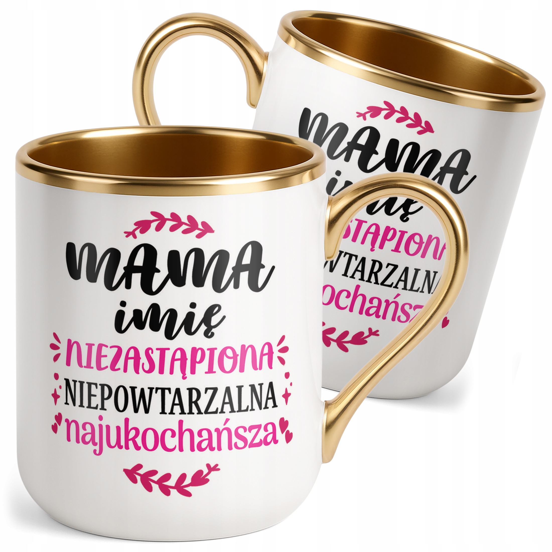 Kubek Premium Złoty Personalizowany Dzień Matki Dla Mamy Prezent Upominek
