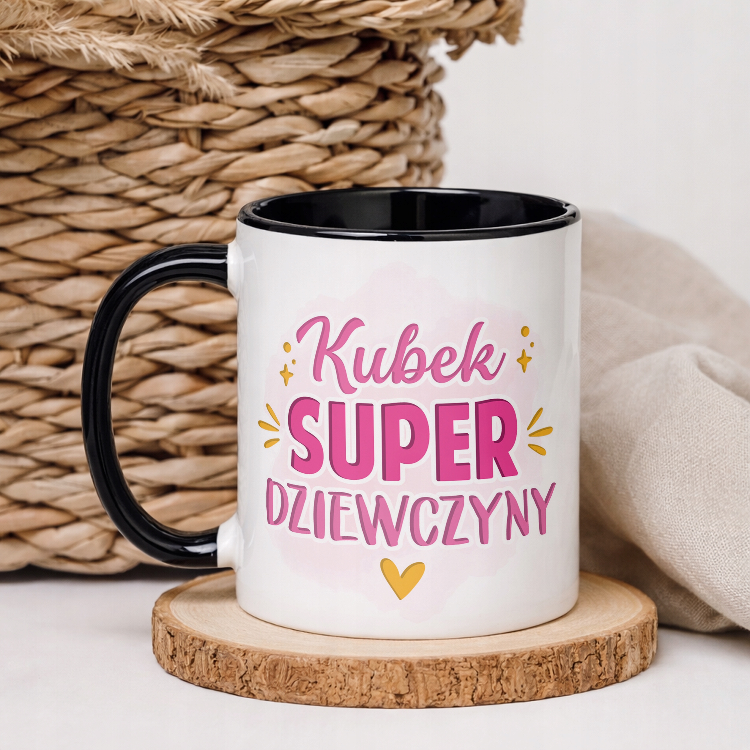 Kubek Czarny Dzień Kobiet Dla Dziewczynki Dla Niej Prezent Upominek