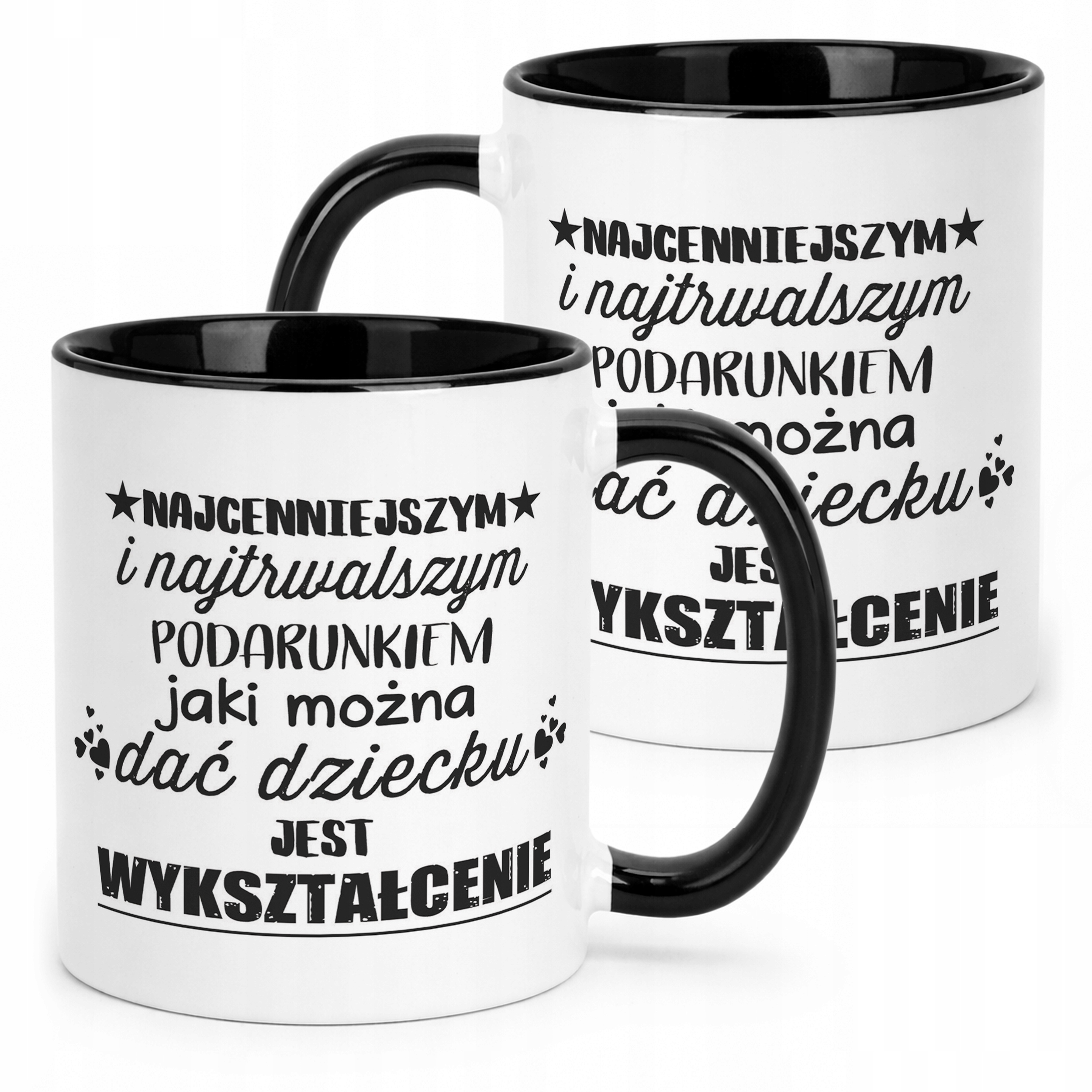 Kubek Czarny Dla Nauczyciela Nauczycielki Dzień Nauczyciela Prezent