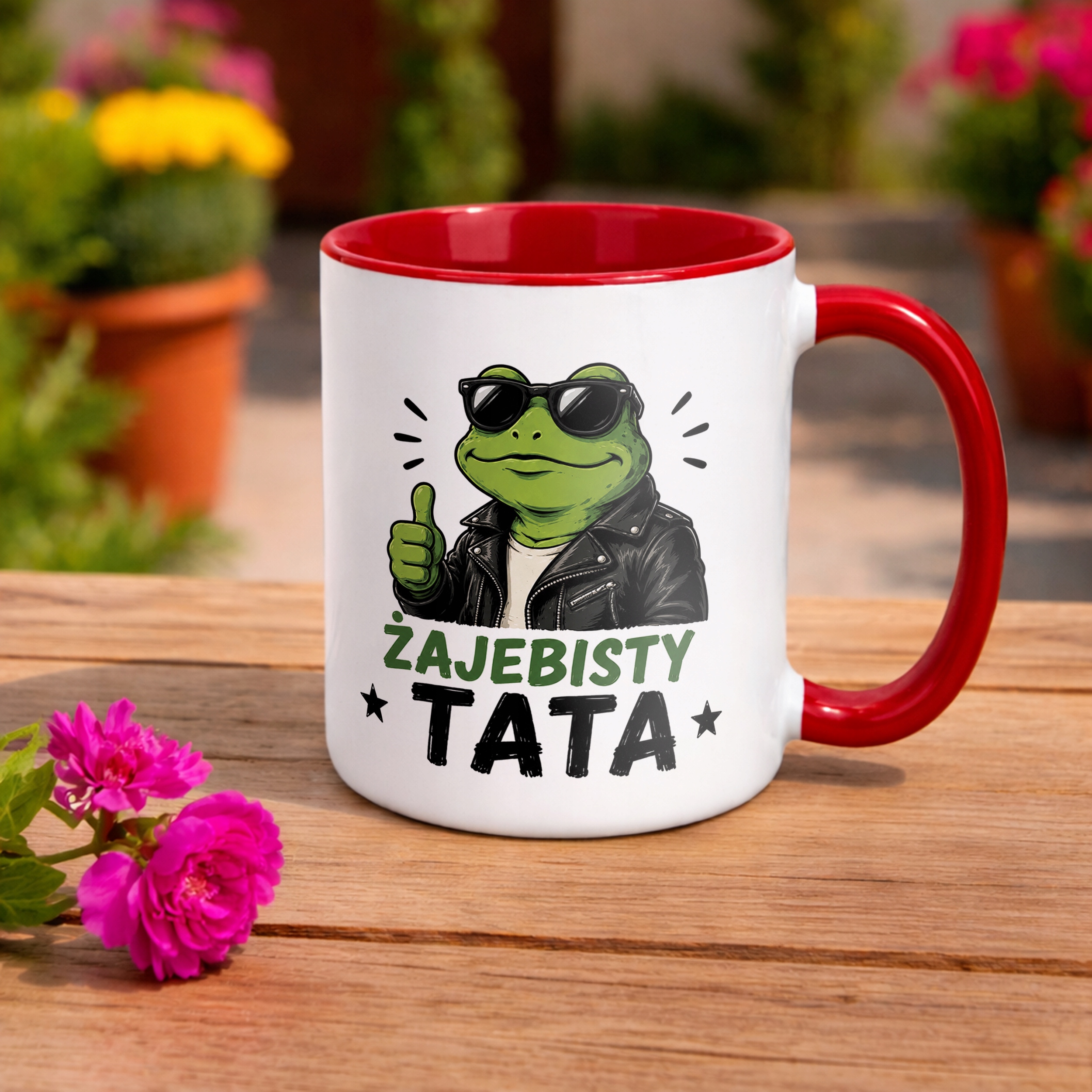Kubek Czerwony Dzień Ojca prezent dla taty miły upominek