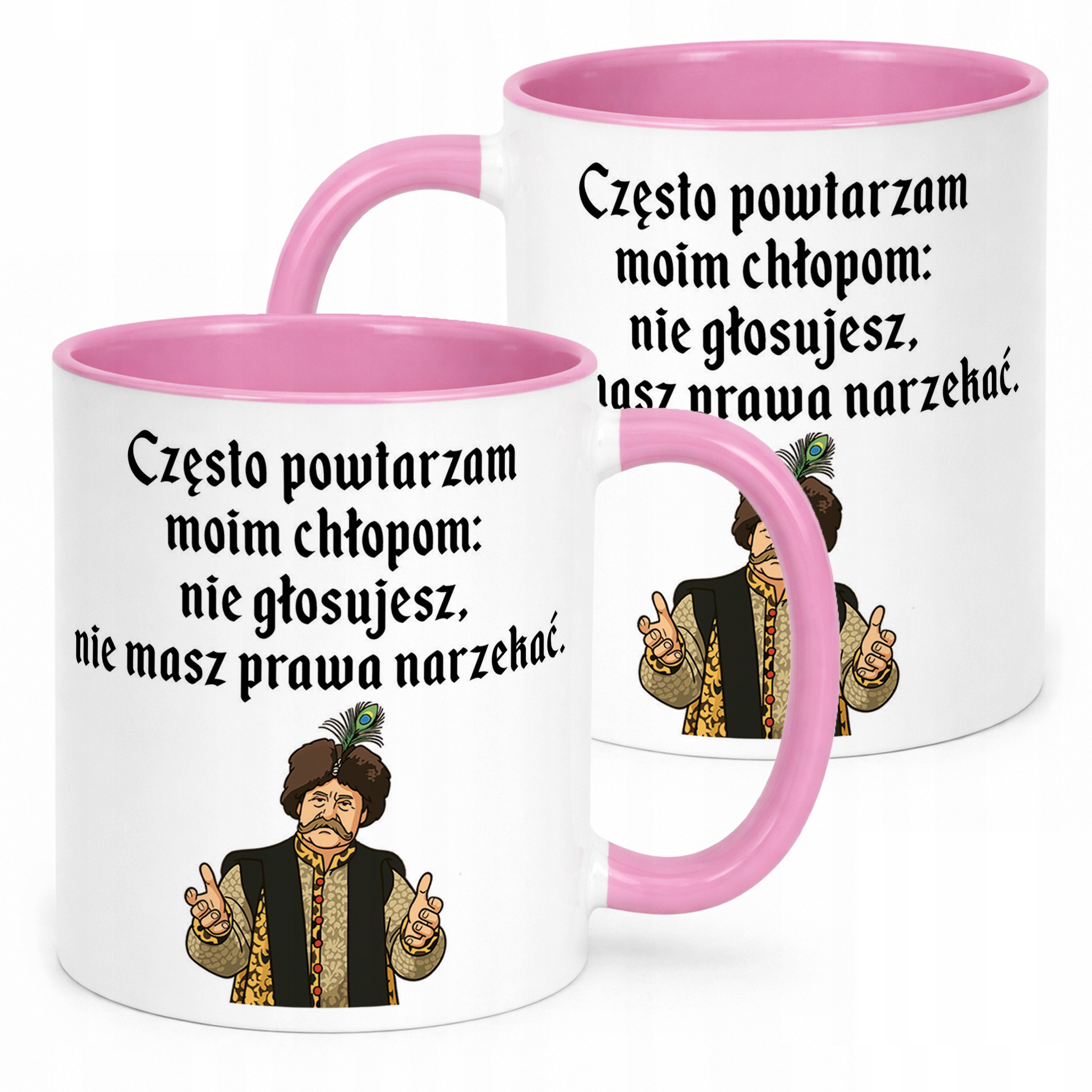 Kubek Różowy 1670 Często Powtarzam Moim Chłopom Jan Paweł Prezent