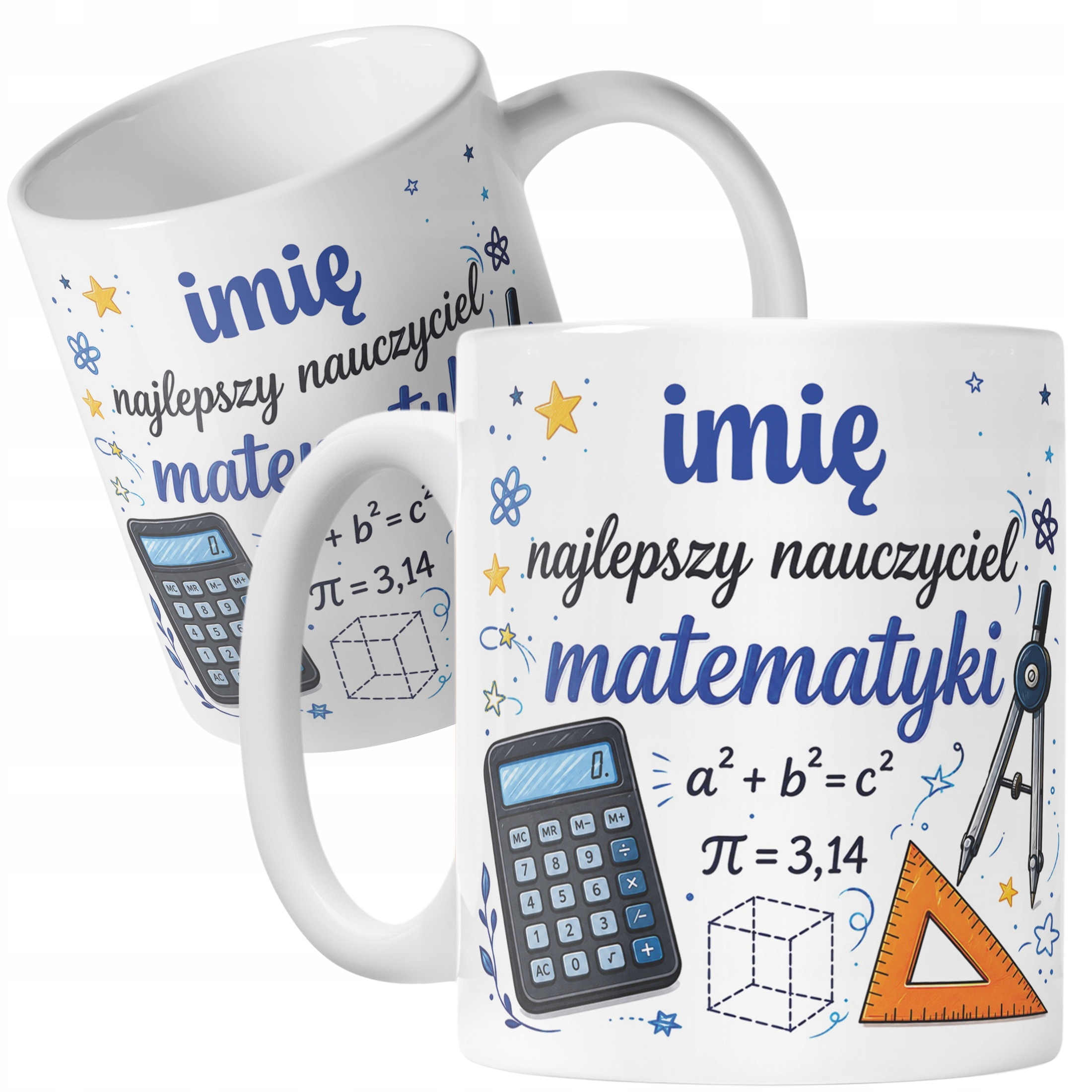 Kubek z Imieniem Dzień Nauczyciela Zakończenie Roku Matematyka Prezent