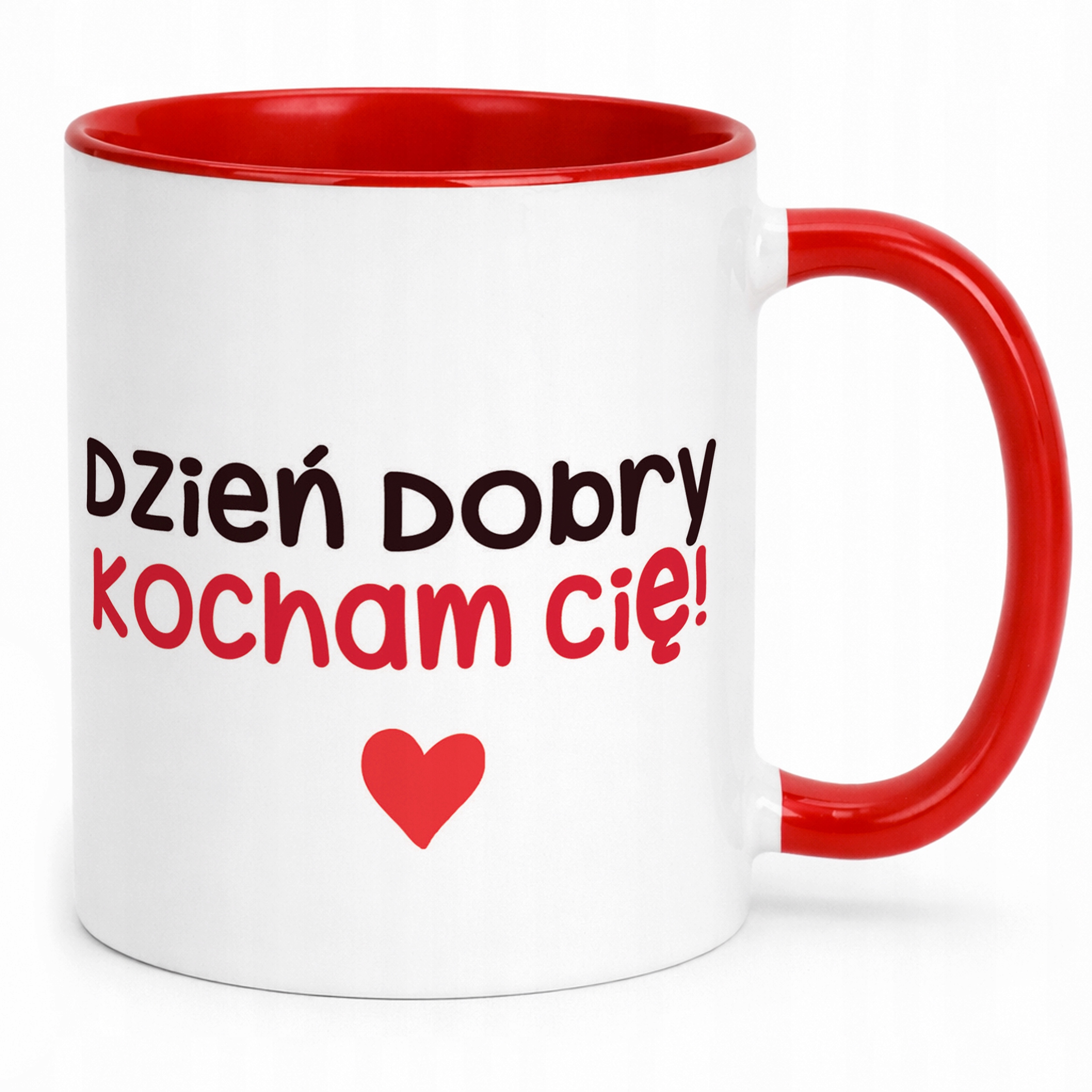 Kubek Czerwony Z Własnym Zdjęciem Serce Walentynki Prezent Upominek