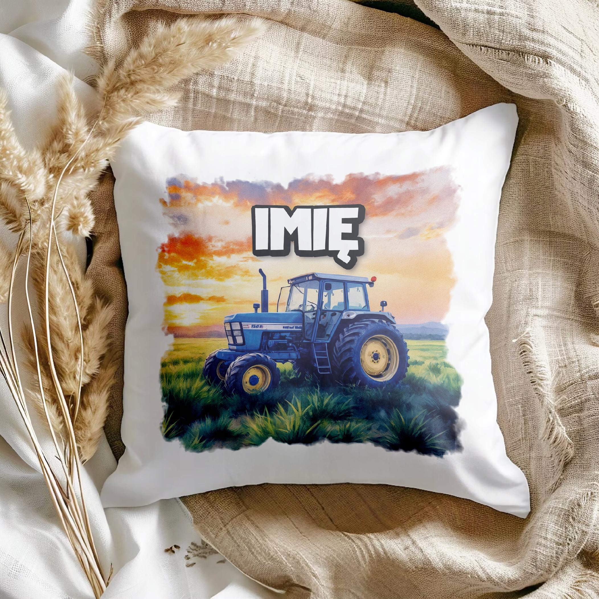 Poduszka 38x38cm Personalizowana Dla Fanów Traktorów Rolników Dla Dzieci