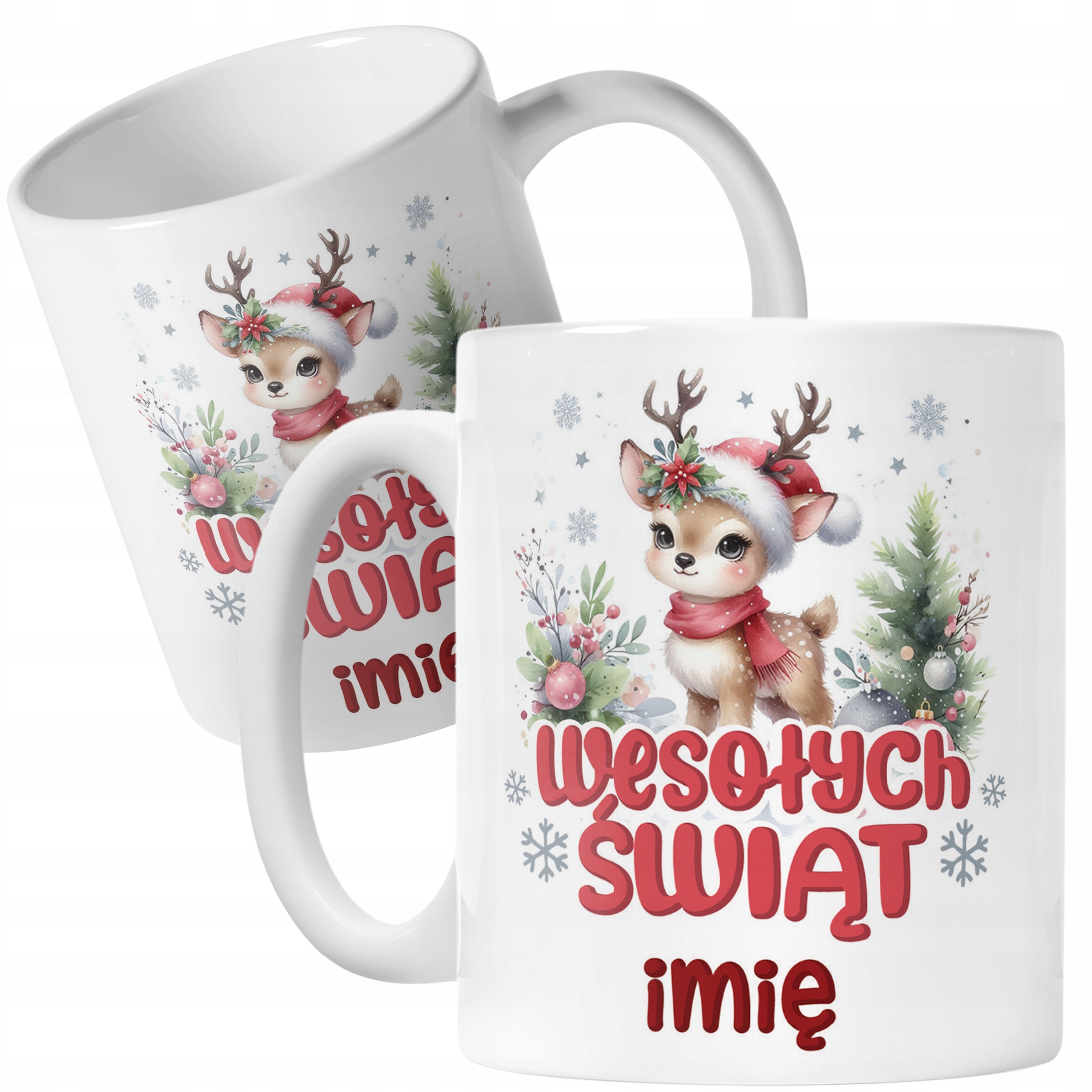 Kubek Ceramiczny Personalizowany Świąteczny Boże Narodzenie Prezent