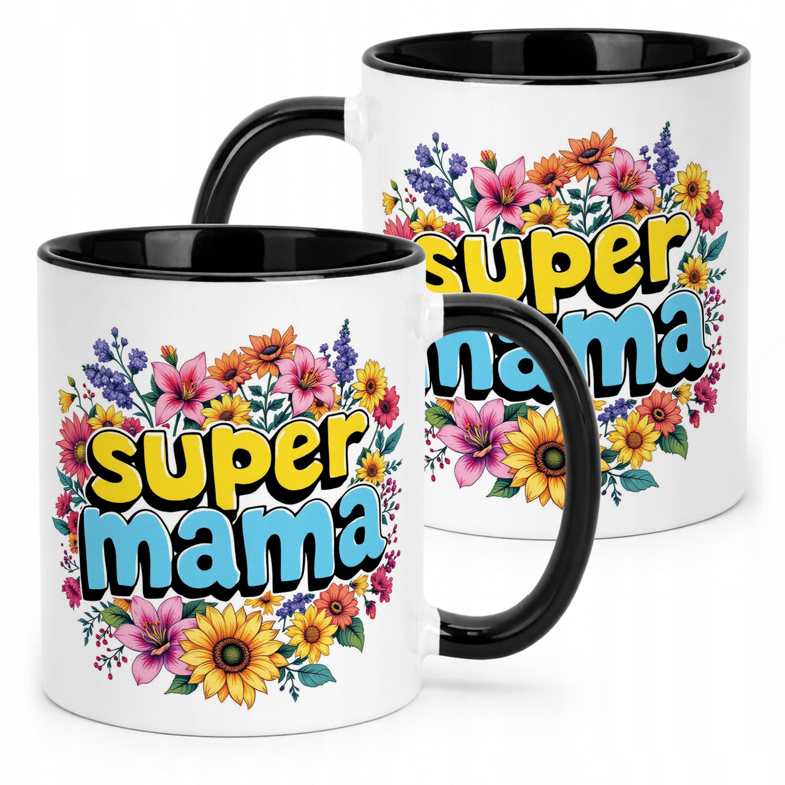 Kubek Czarny Dzień Matki Dla Mamy Prezent Upominek Super Mama