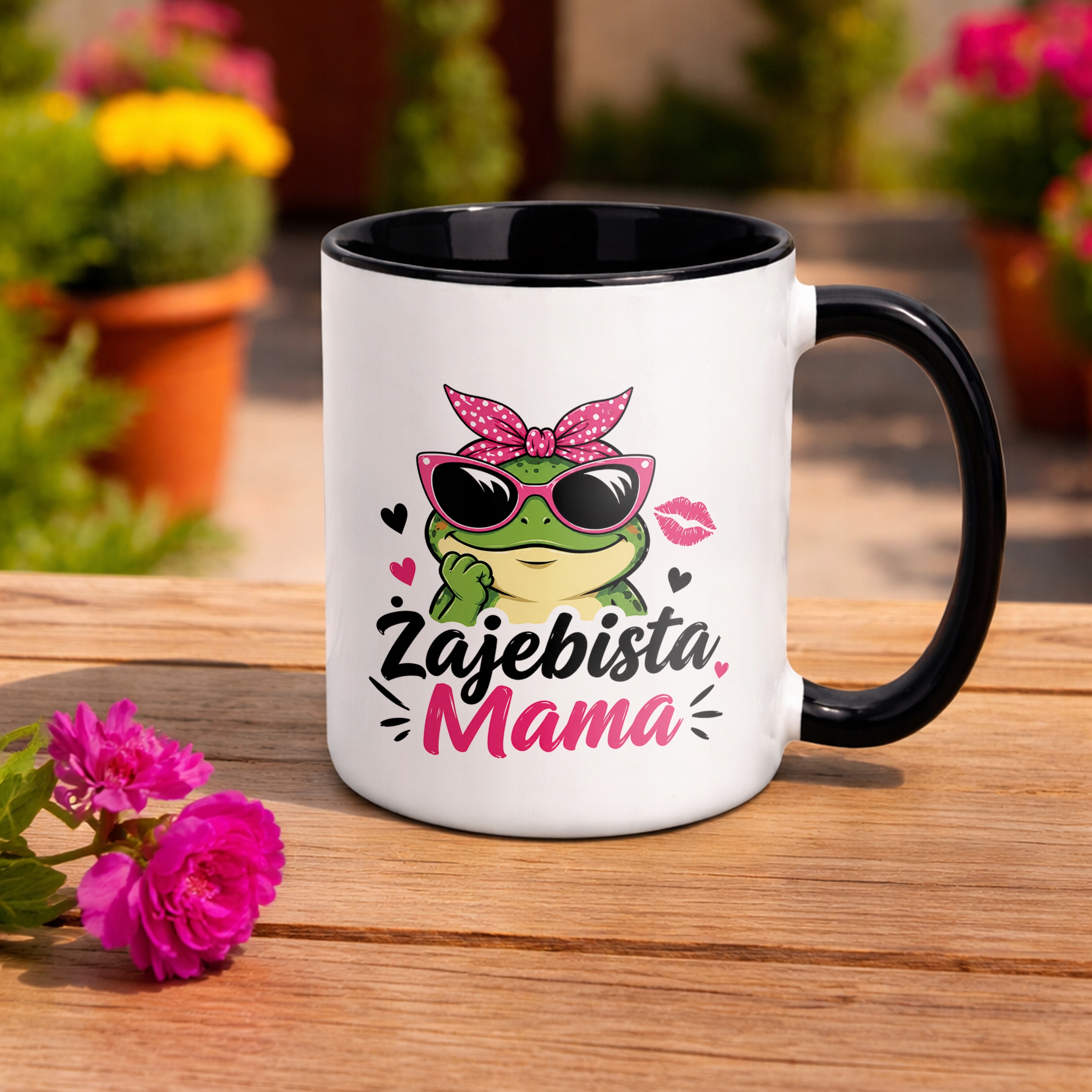 Dzień Matki prezent dla mamy kubek czarny elegancki upominek dla mamy