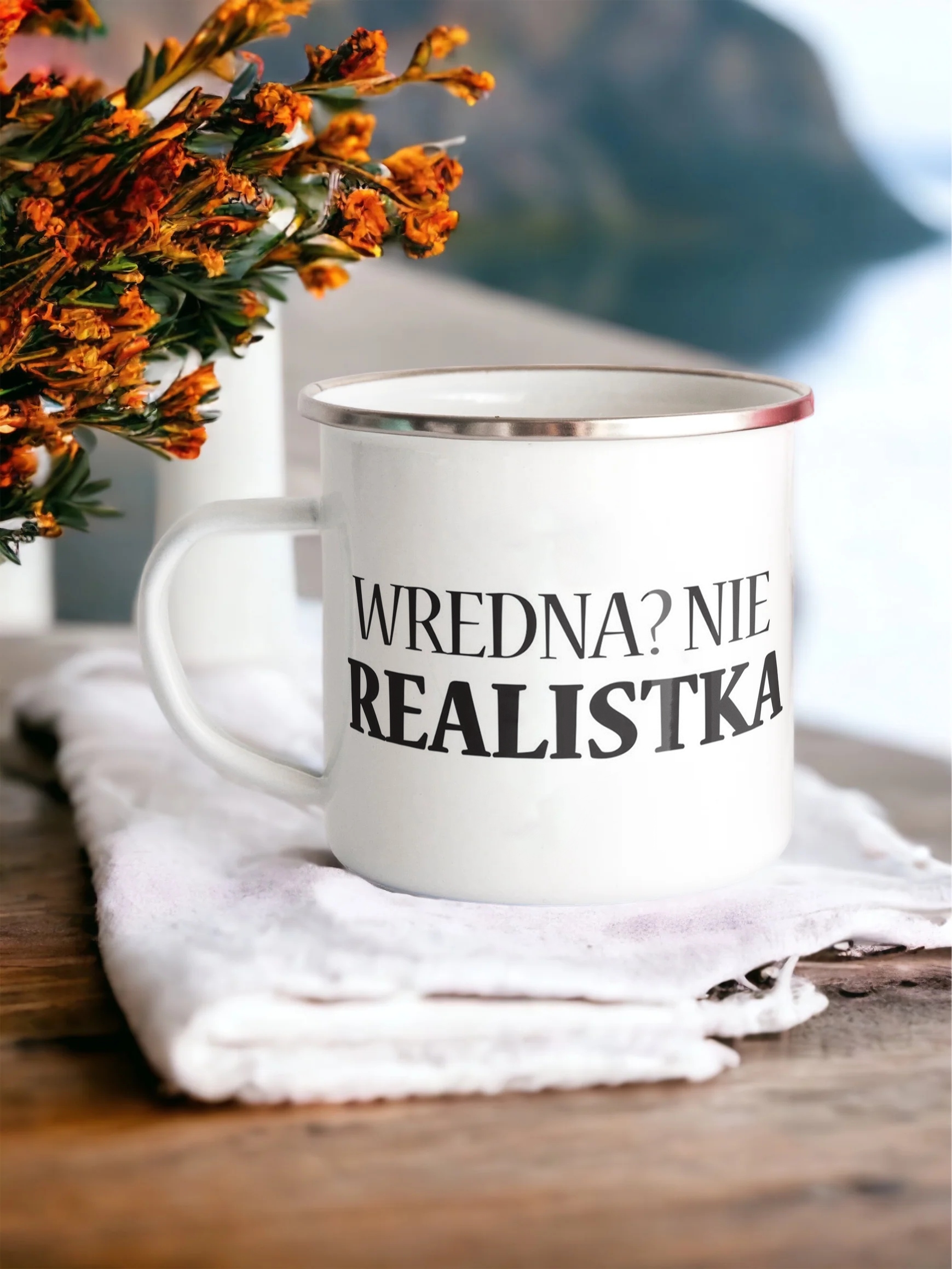 Emaliowany Kubek Garnuszek Dzień Kobiet Dla Kobiety Prezent Upominek
