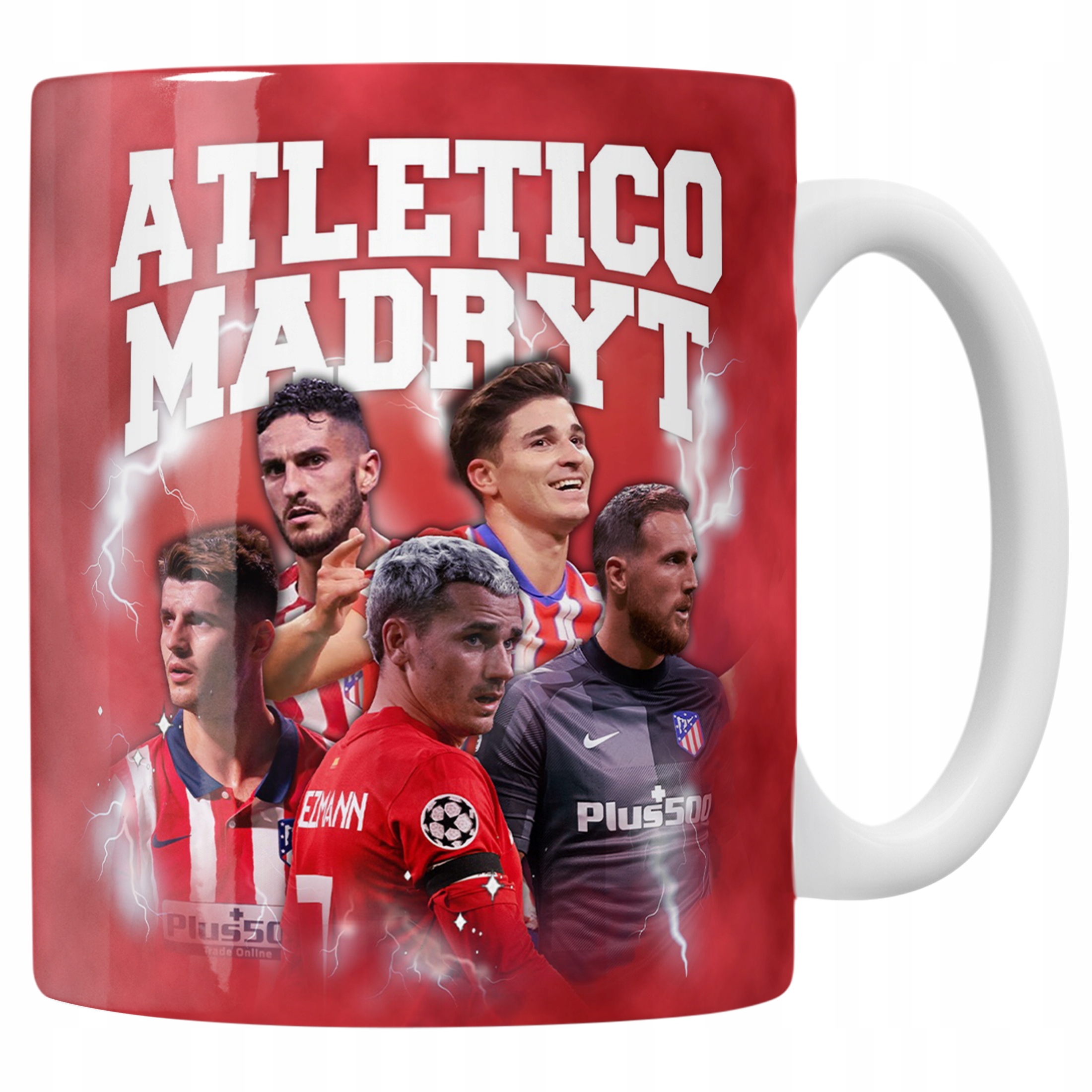 Kubek ceramiczny Atlético Madryt Griezmann Morata Oblak