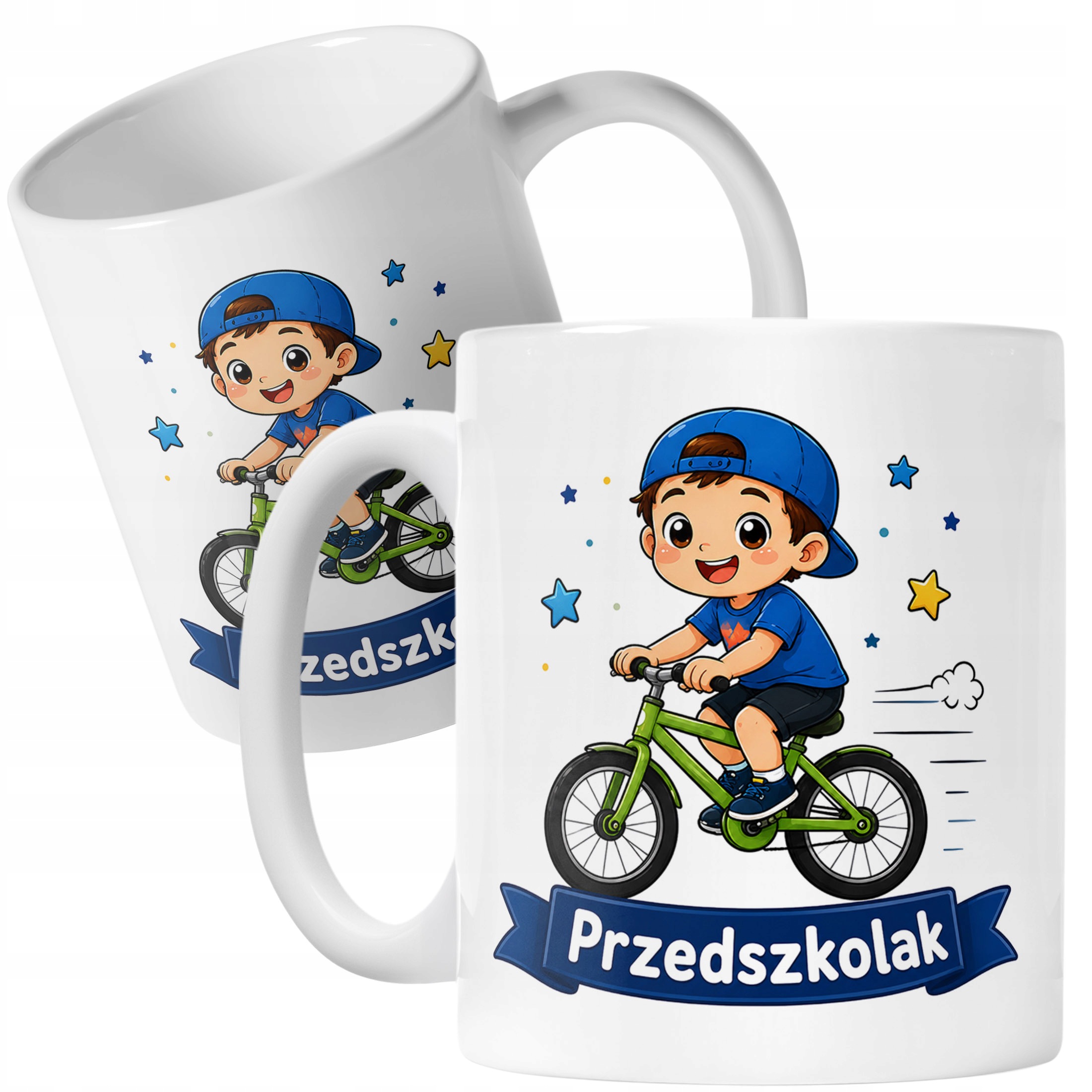 Biały Kubek z nadrukiem Przedszkolak Szkoła Dla Dzieci Prezent