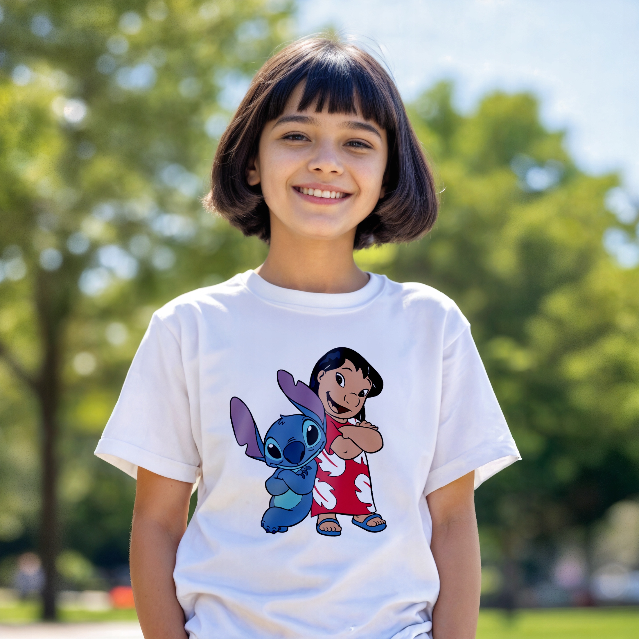 Koszulka biała dziecięca Stitch Lilo i Stich Dla Fanów
