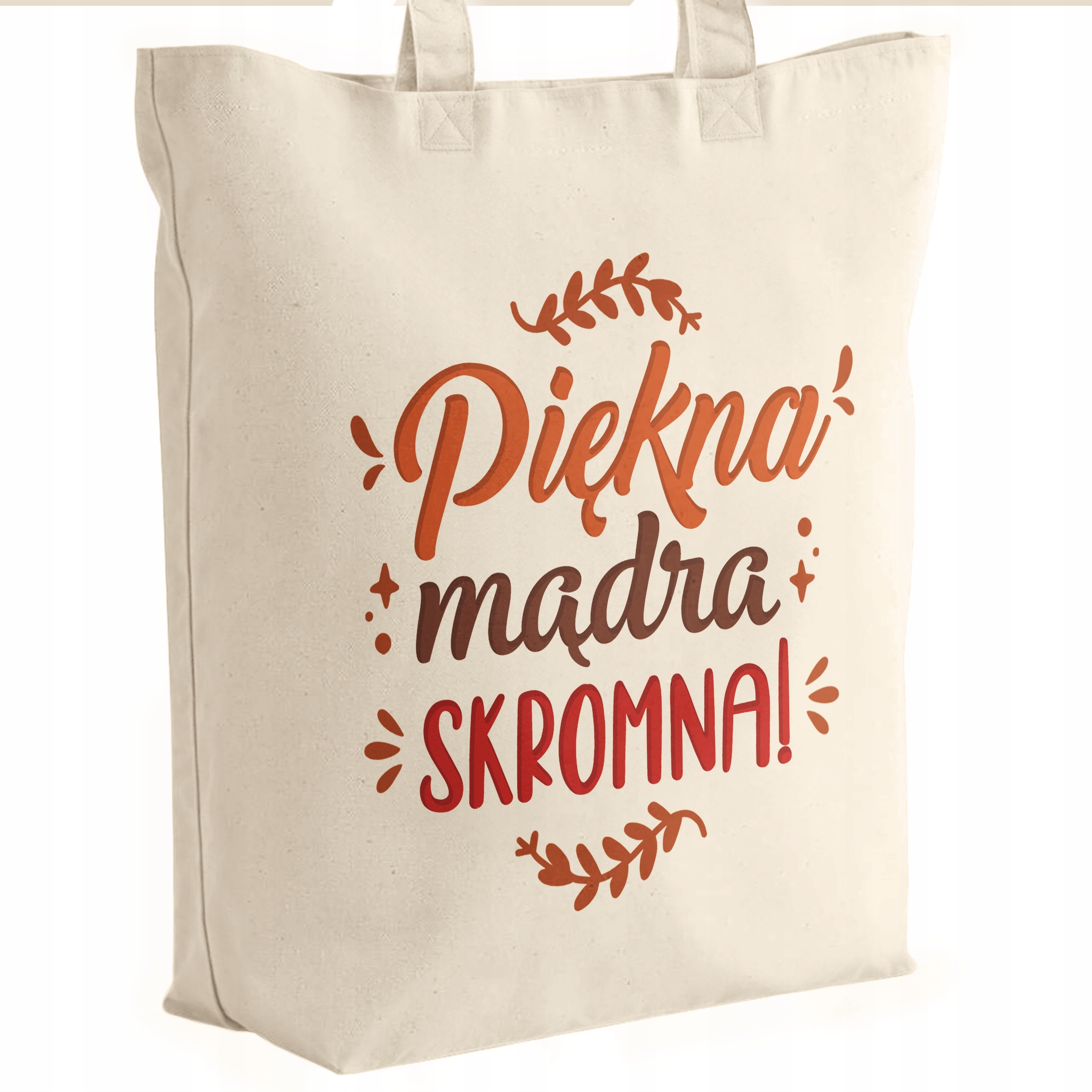 Zestaw Kubek + Torba Dzień Kobiet Prezent Upominek Piękna Mądra Skromna