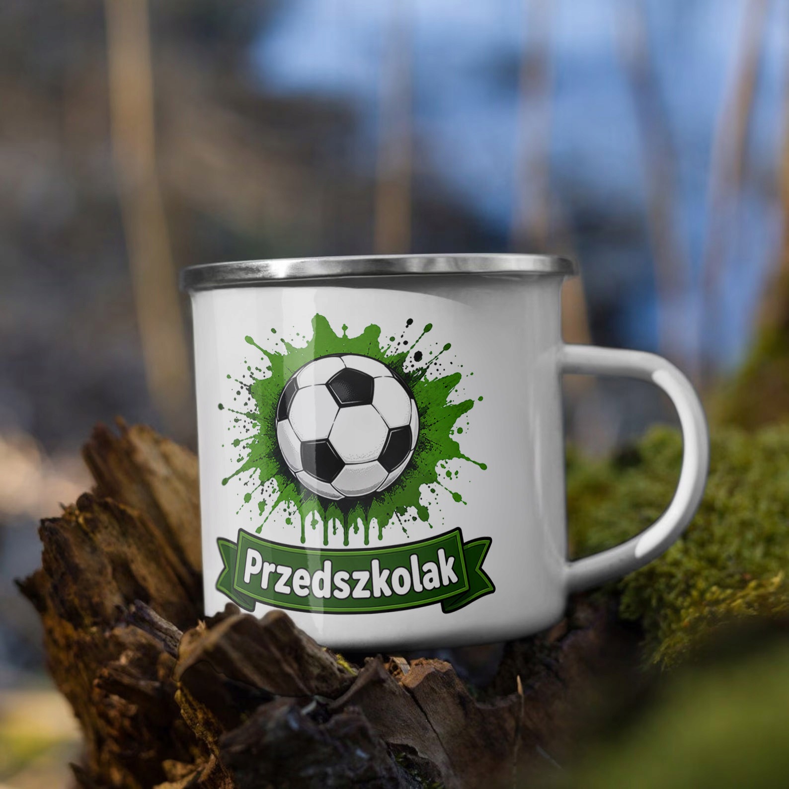 Zestaw Plecak Worek Kubek Emaliowany Z Nadrukiem Przedszkolak Szkoła