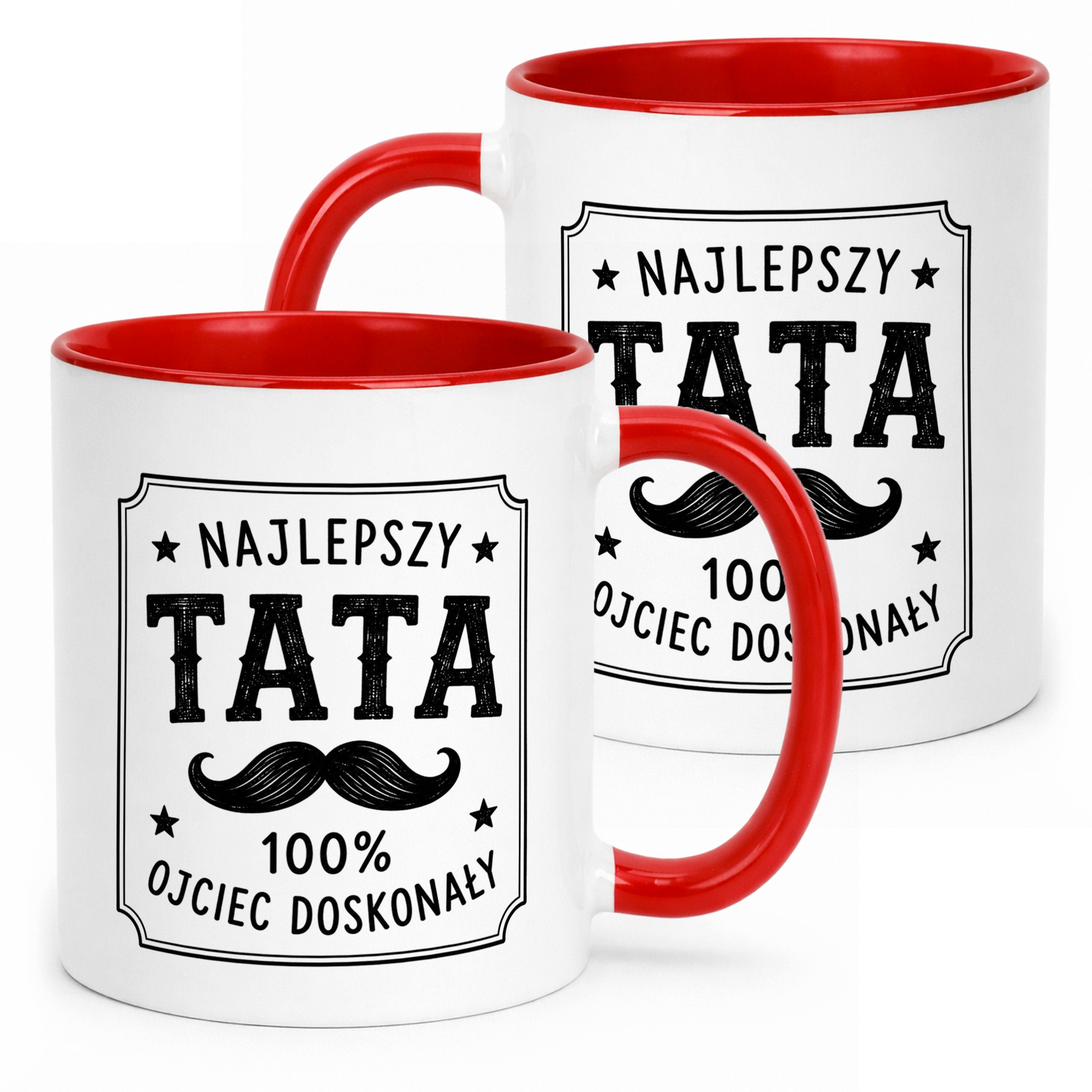 Kubek Czerwony prezent dla taty na Dzień Ojca upominek