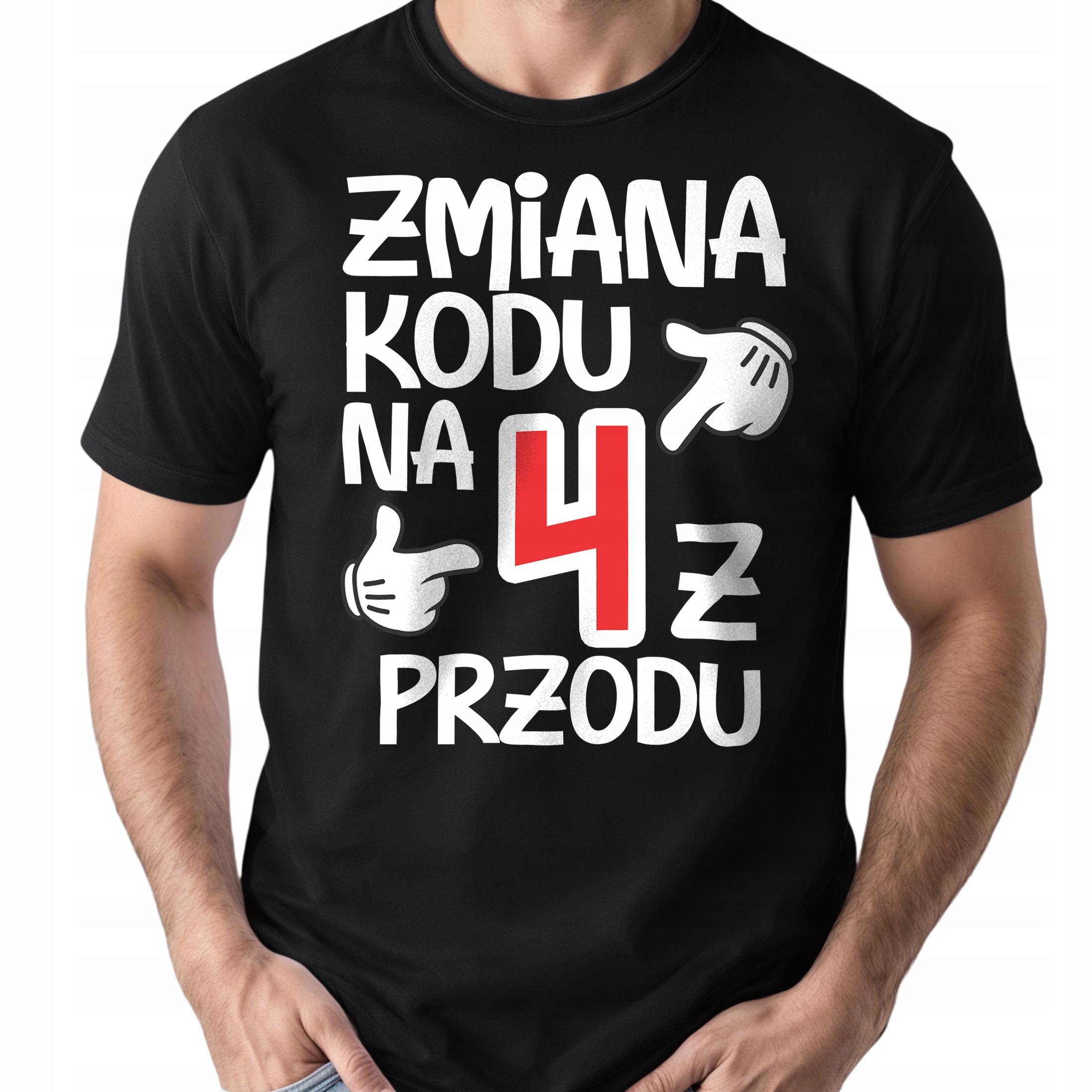 Koszulka czarna męska Zmiana Kodu 40 Urodziny Prezent