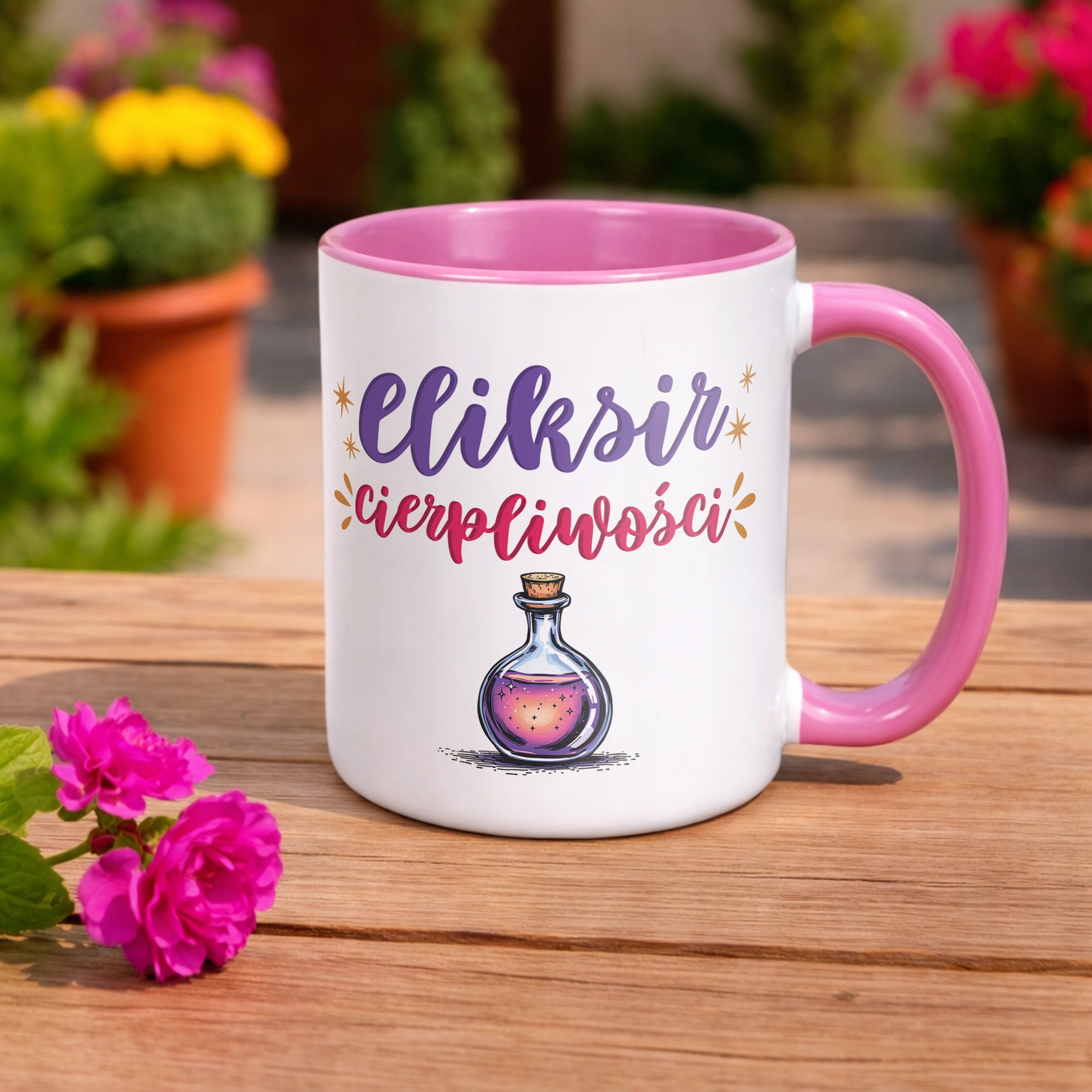 Kubek Różowy Eliksir Cierpliwości Prezent Upominek