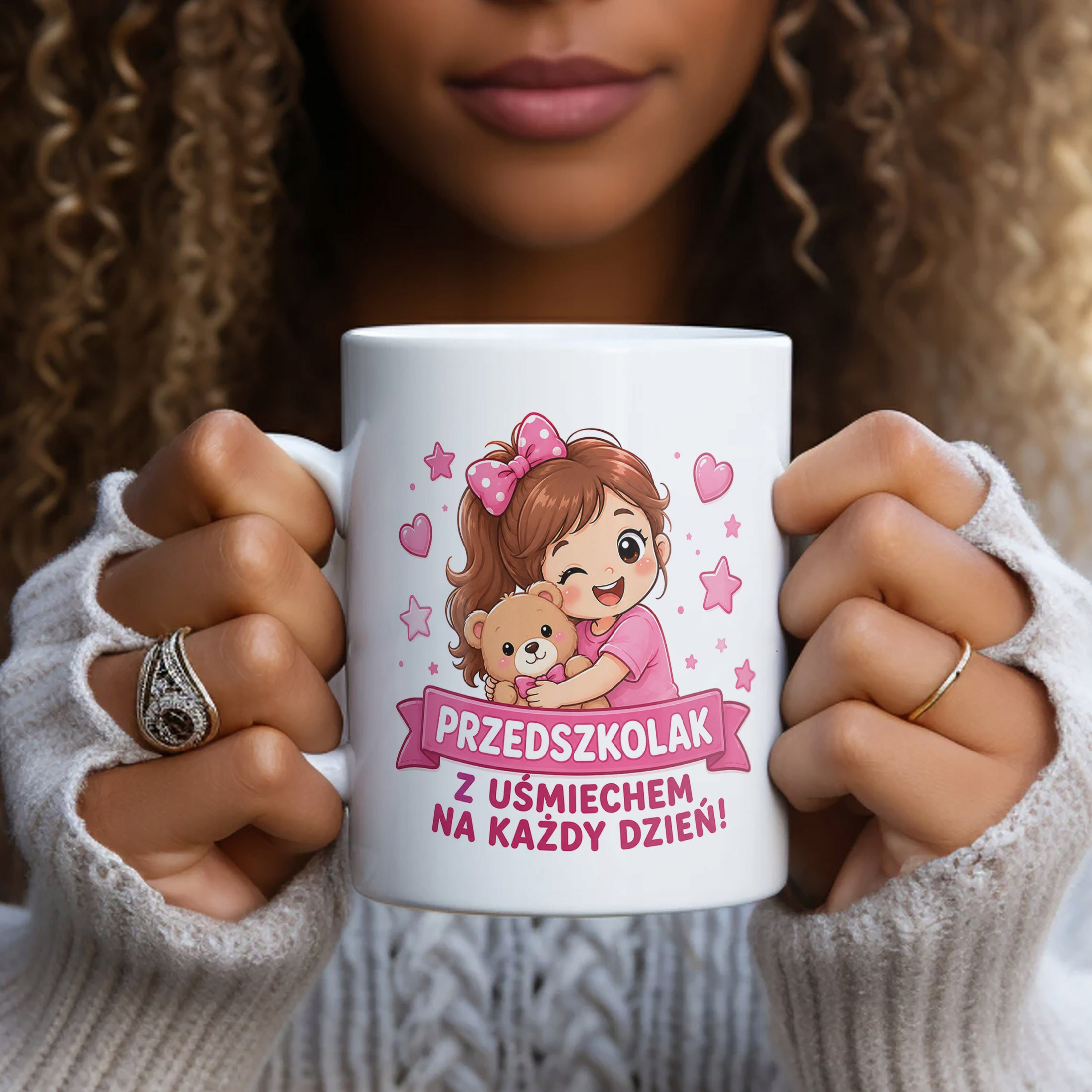 Biały Kubek z nadrukiem Przedszkolak Szkoła Dla Dzieci Prezent