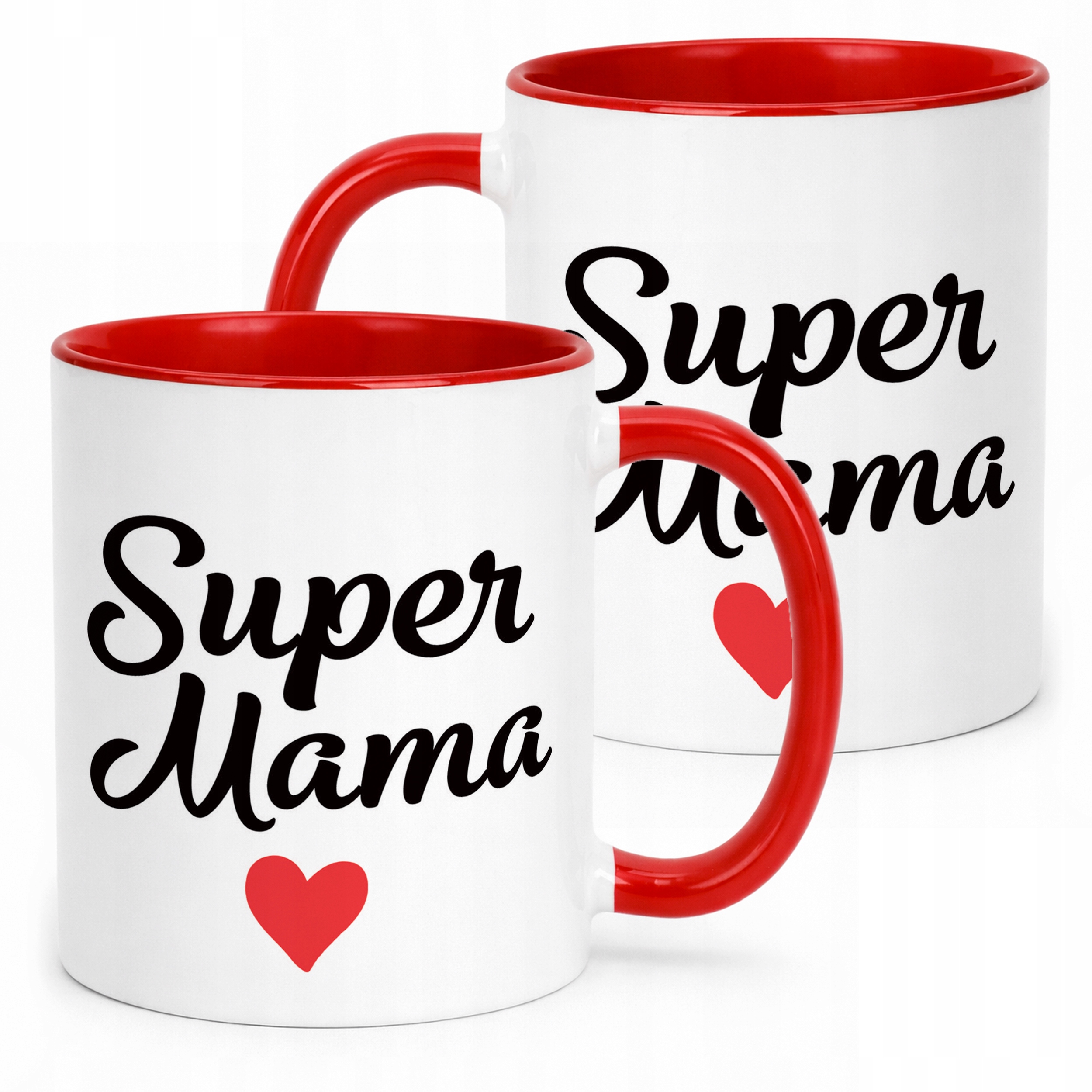 Kubek Czerwony Dzień Matki Dla Mamy Prezent Upominek Super Mama