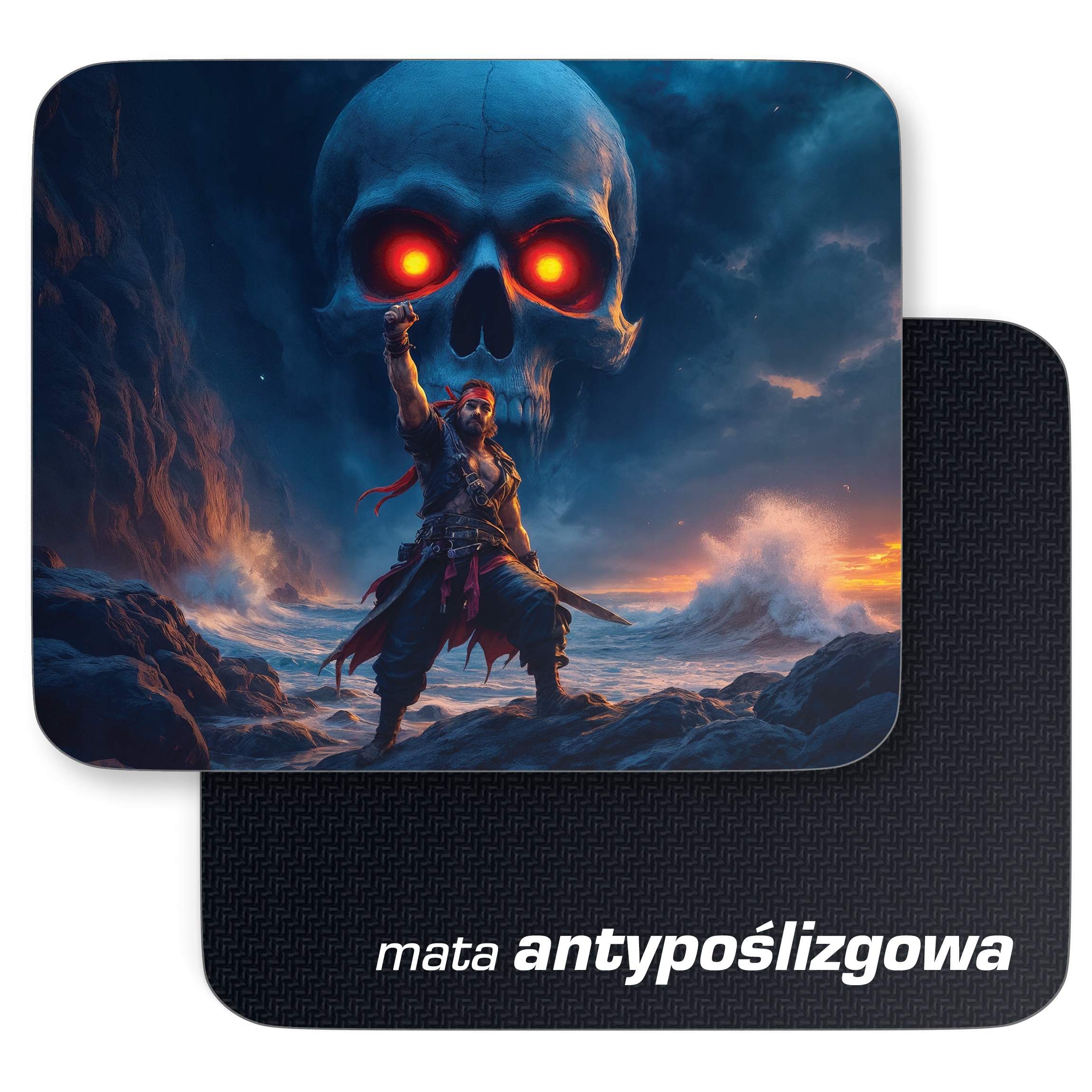 Podkładka pod mysz 22×18 cm Statek Piraci Pirat Czaszka